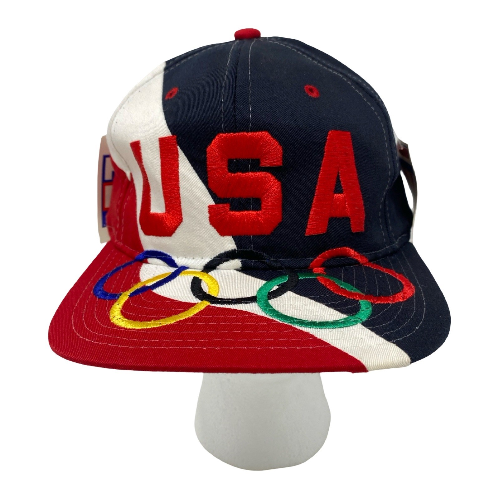 Vintage 1996 Atlanta Olympics USA Snapback Hat Red White Blue First Pick Sports