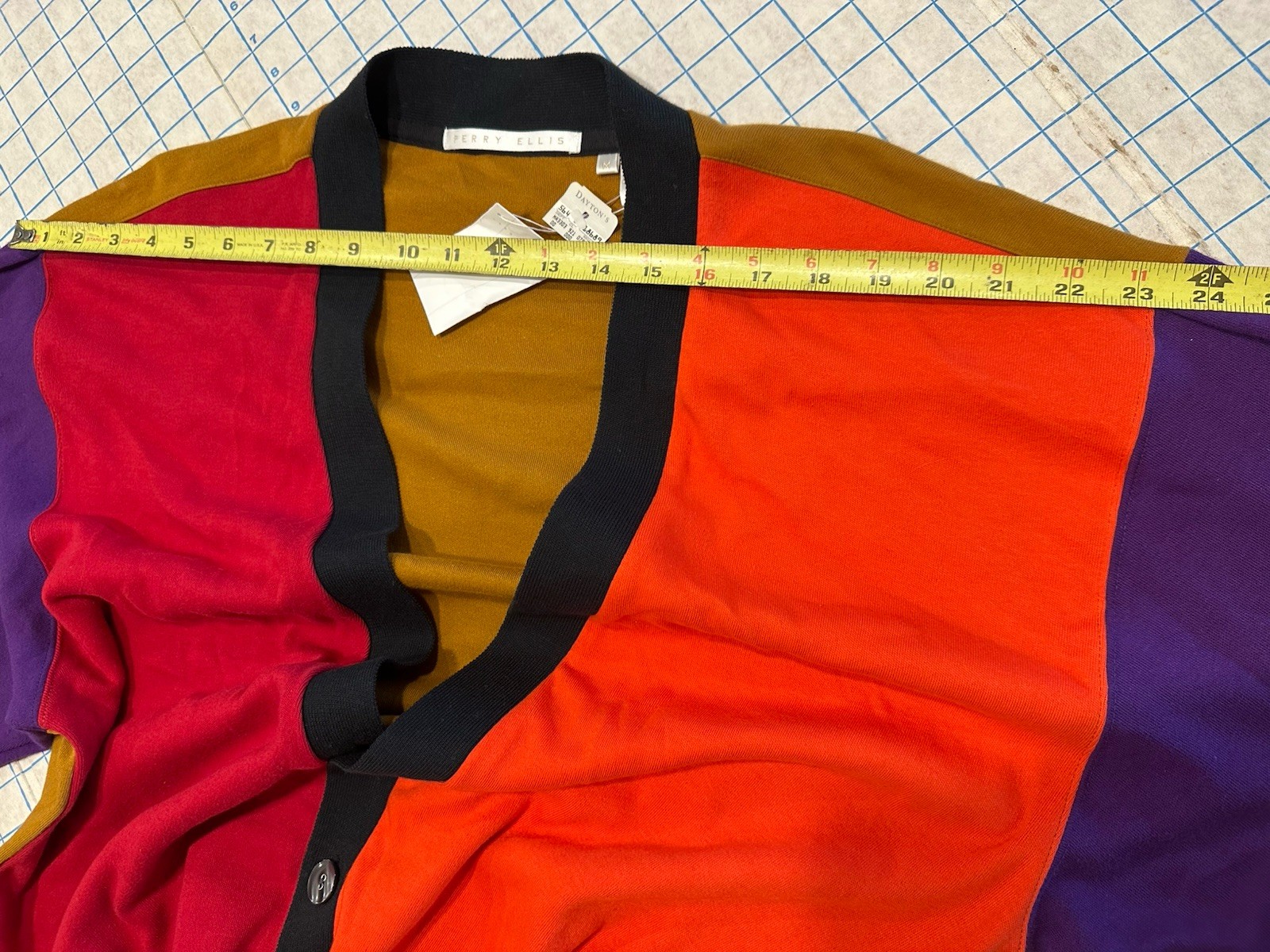 Vintage 80s 90s Cross Colors Style Grunge Sweater Cardigan Jacket Hiphop NWT NEW
