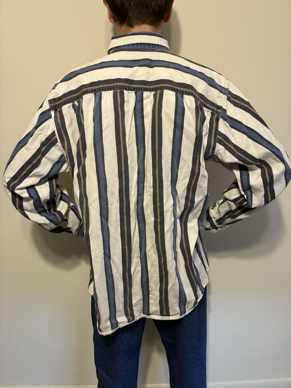 Men’s L Vintage Faded Glory Button Up Shirt