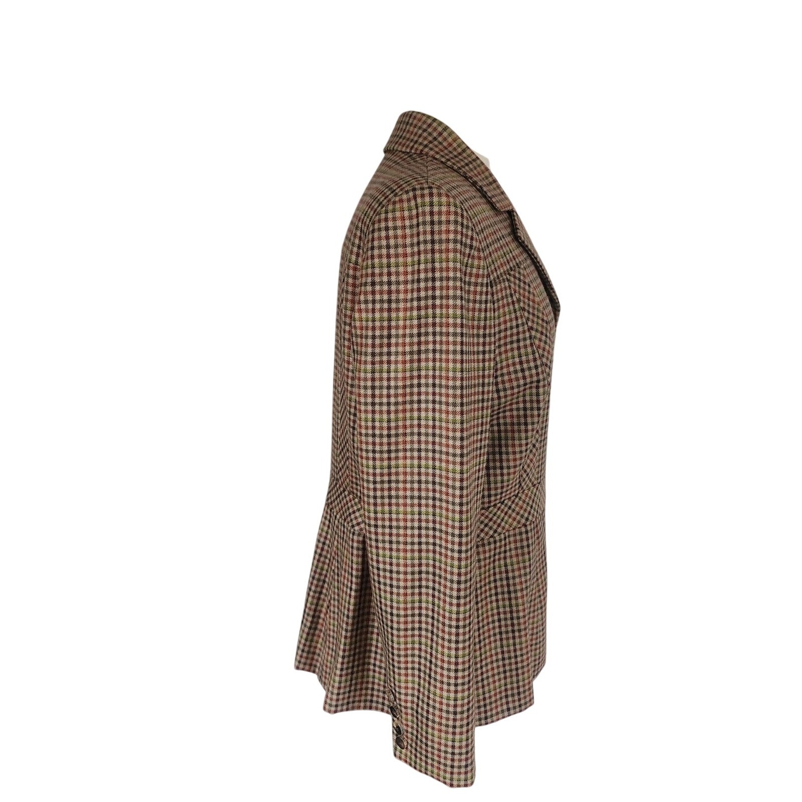 Vintage 1970s Bill Blass Wool Blazer Houndstooth Wool Jacket Neiman Marcus / L