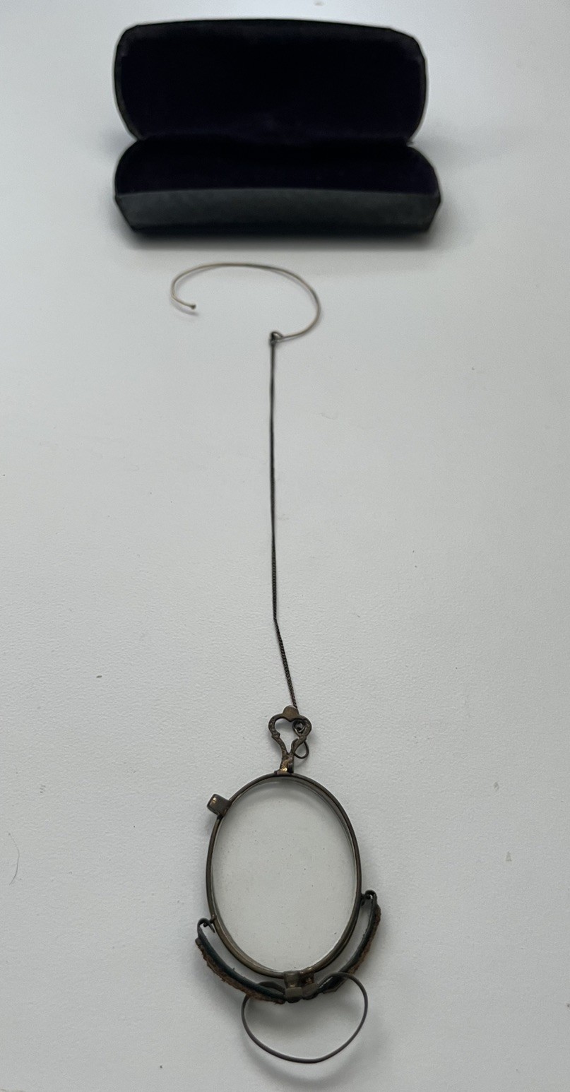 Antique Reading Glasses Spring Bridge Pince Nez Eye 1910s Edwardian