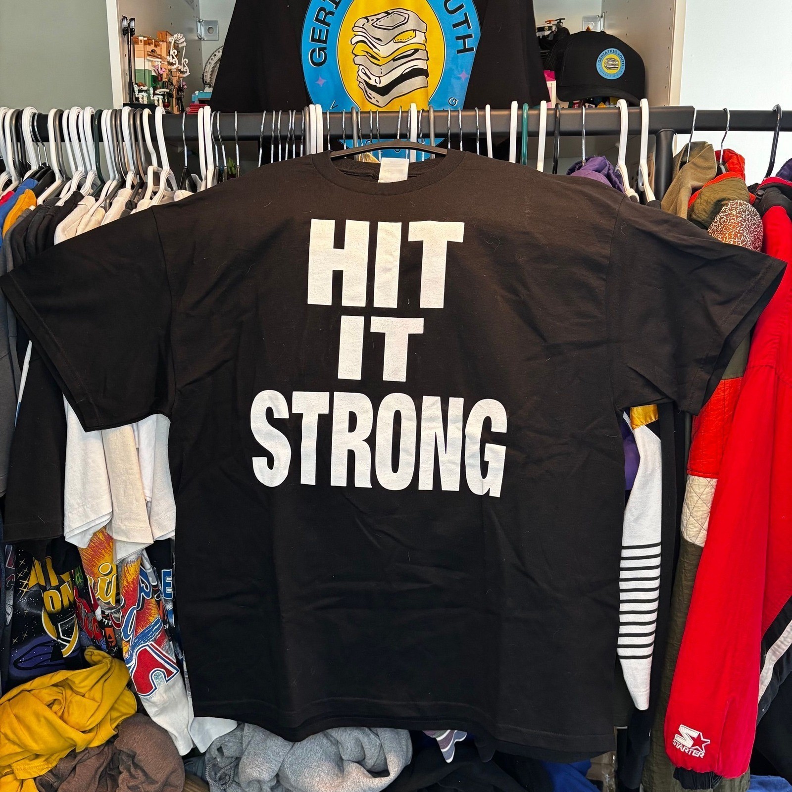 2004 WWE The Rock Hit It Fast Hit It Strong Shirt 2XL Double Sided Wrestling Tee