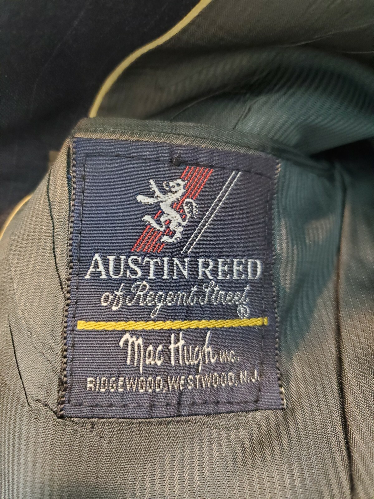 Vintage Austin Reed of Regent Street Mac Hugh Ayrshire Black Pinstripe Suit
