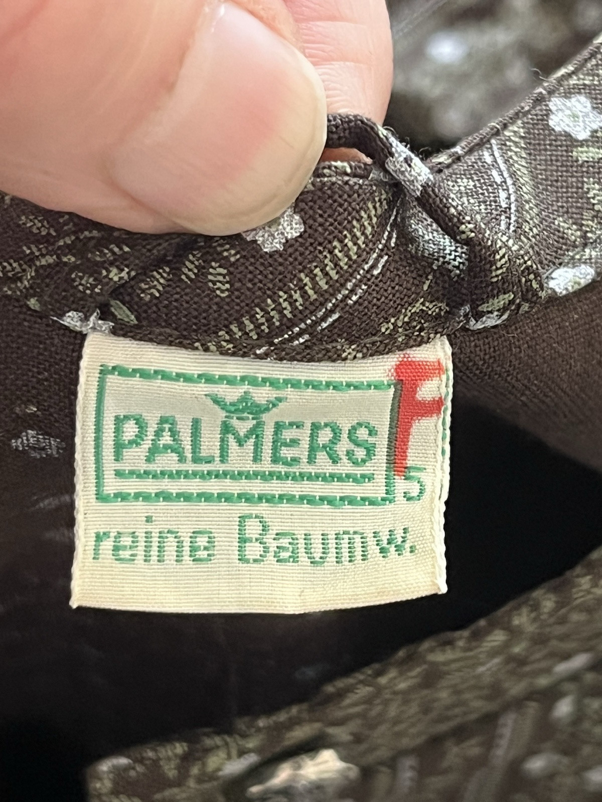 VINTAGE 1950s PALMERS REINE BAUMWOLLE AUSTRIA GREEN COTTON DRESS WOMEN’S 5 XXL