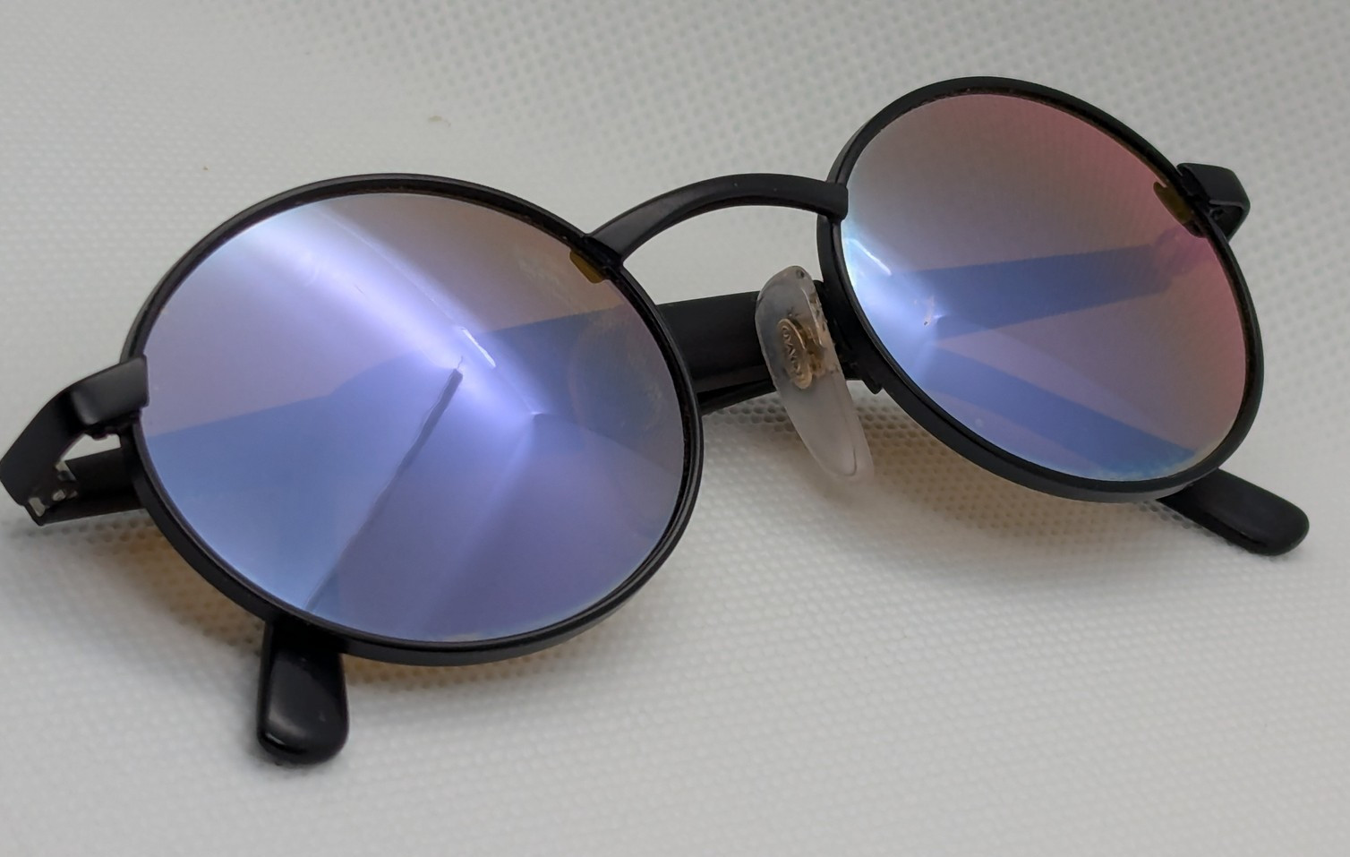 Vintage Revo STEALTH 962/050 Black Oval Mirrored Sunglasses Shades Japan