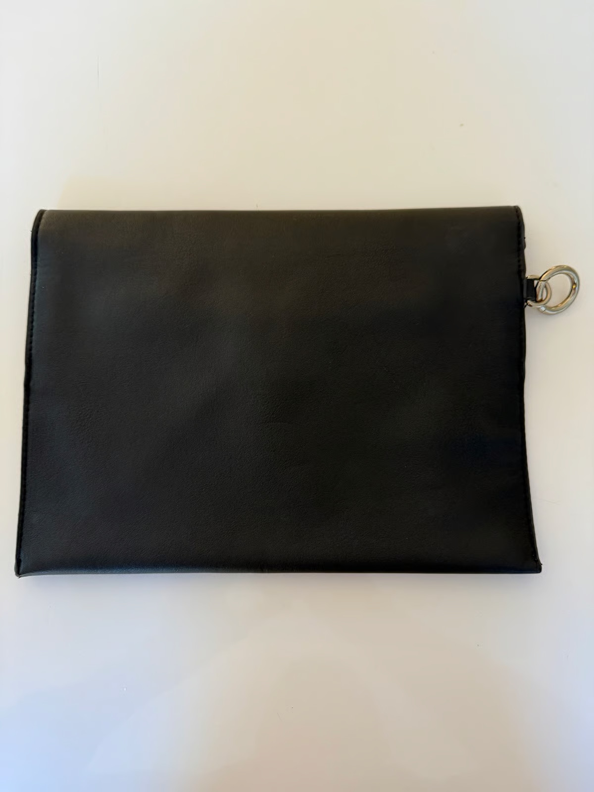 Imoshion IM Black Studded Envelope Clutch | Vegan Leather Gold Accent Bag