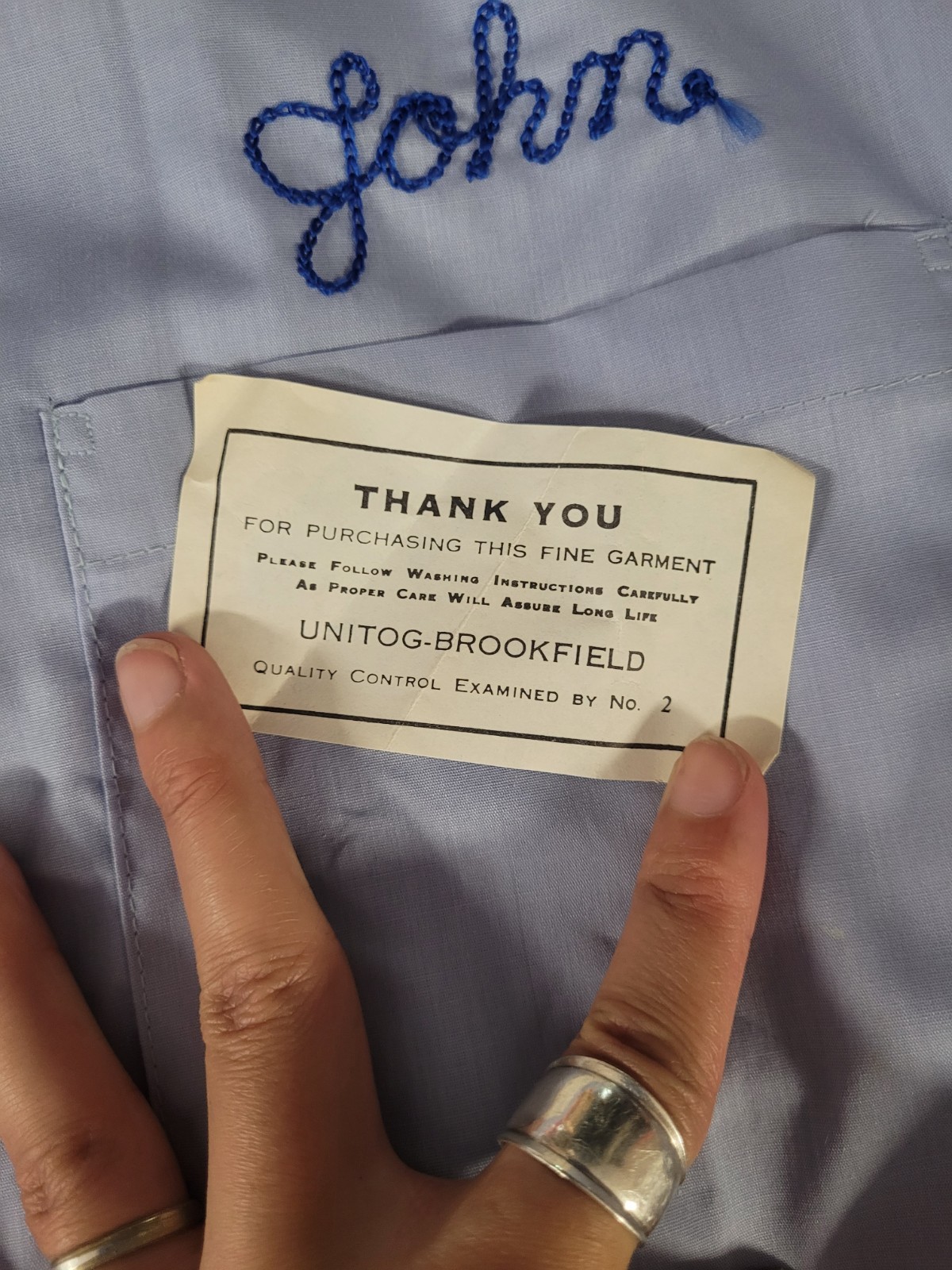 MENS PABST BLUE RIBBON WORK SHIRT UNITOG UNIFORM CHAIN STITCHED DEADSTOCK MEDIUM