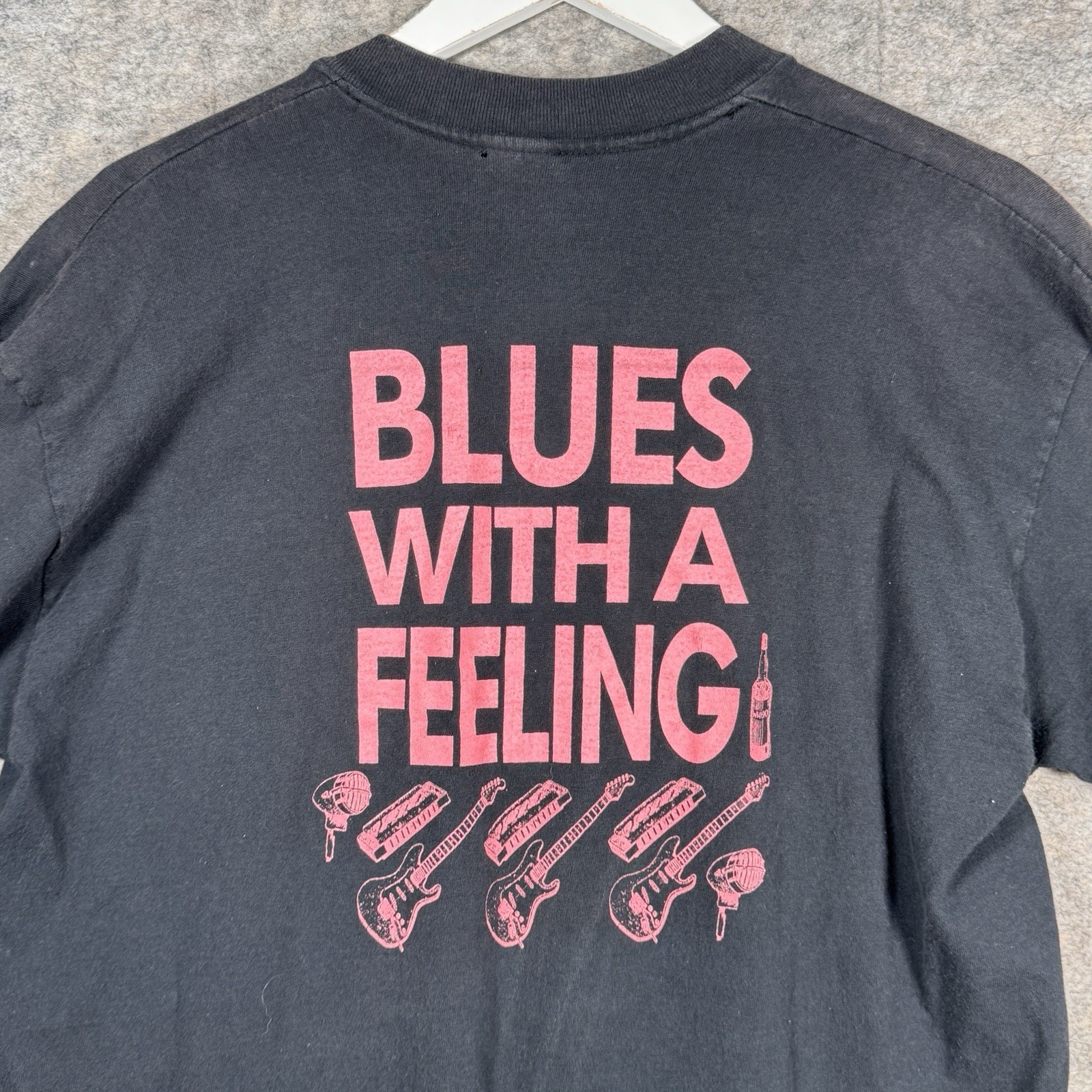Vintage 90s Tiny Whitey & The Just Say Yes Blues Band T Shirt Mens Size XL 22×30