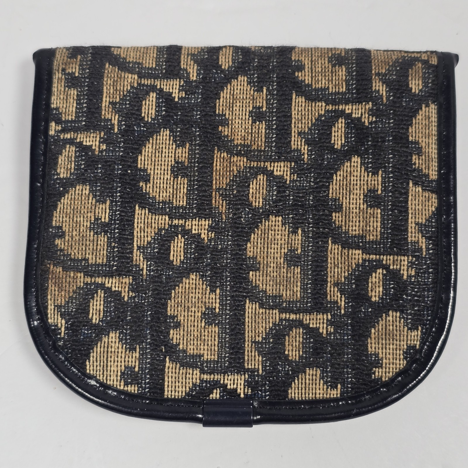 Vintage Dior Monogram Coin Purse CD Logo Jacquard Pouch Snap Closure READ