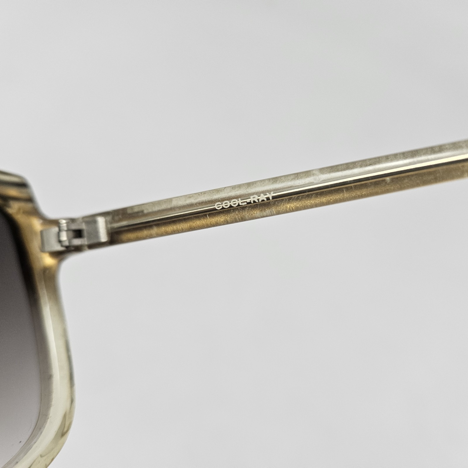 Cool Ray Sunglasses Oversized Clear Gold Butterfly Retro 1980’s Vintage