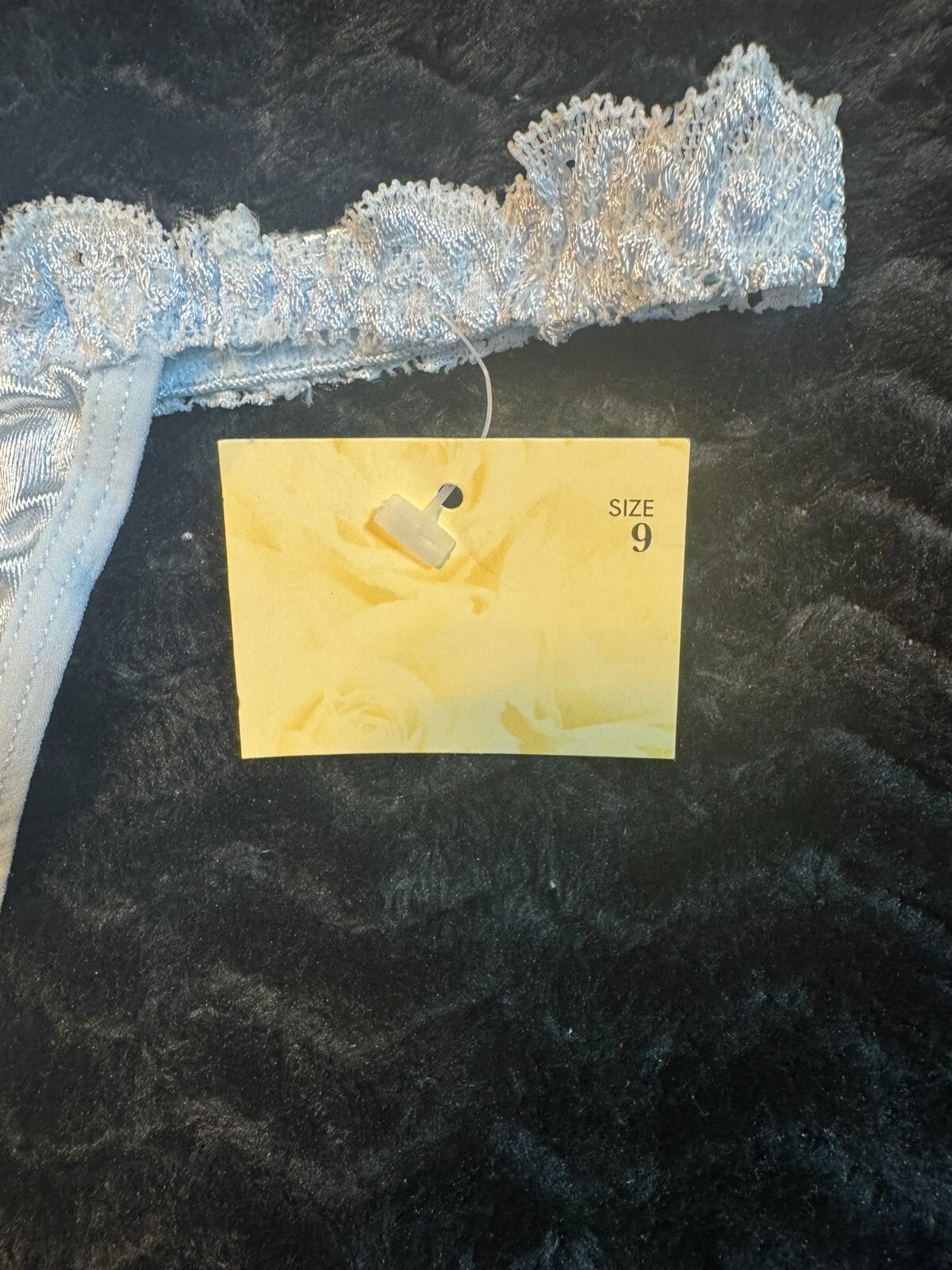 NWOT XXL SATIN VINTAGE NYLON SECRET TREASURES LACE SECOND SKIN BLUE