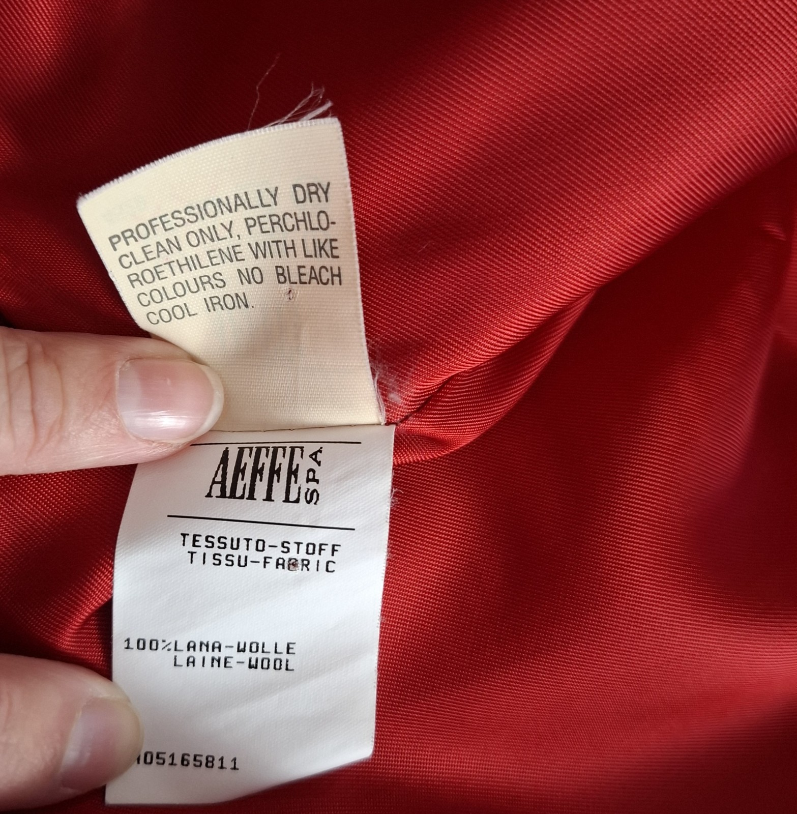 Vintage Moschino Cheap & Chic Red Wool Tuxedo Blazer Black Velvet IT 44 AU 12-14