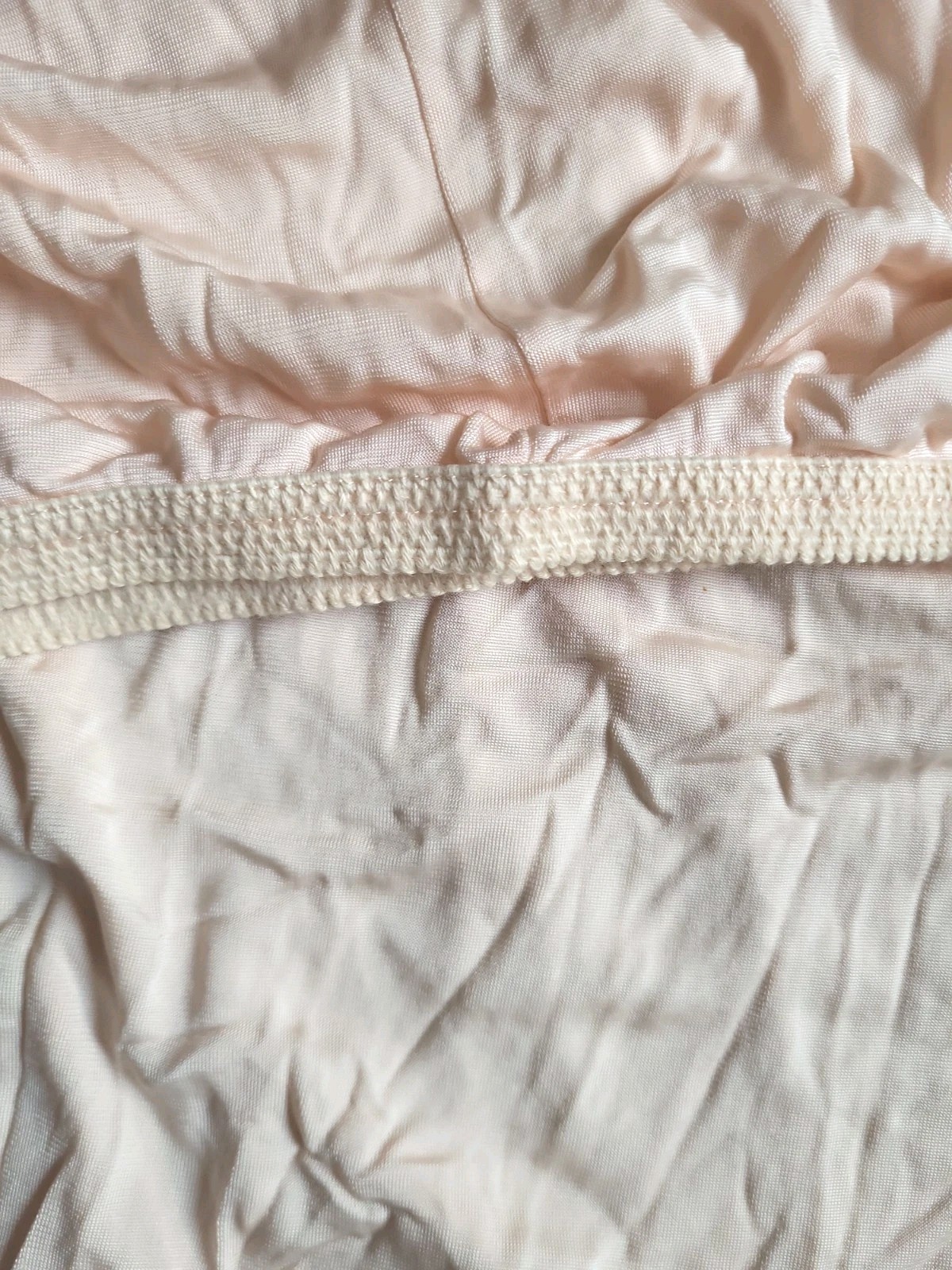 Vintage Palmers Peach Mid Length Half Slip Skirt lace Trim. 22.5 length