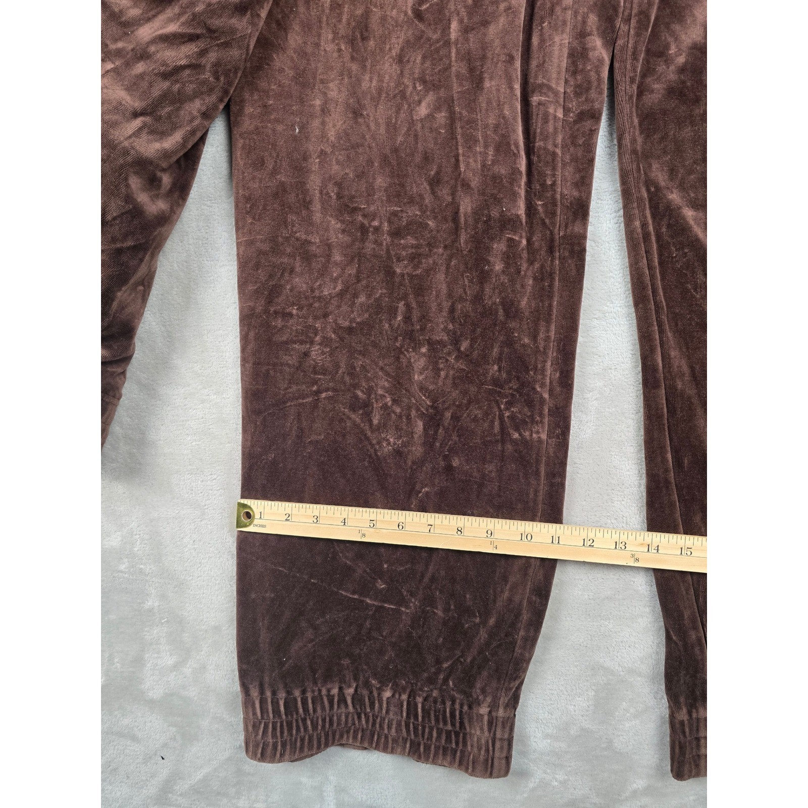 Vintage Southpole Velour Tracksuit Men 2XL Brown Full Zip Y2K Baggy Hip Hop Read