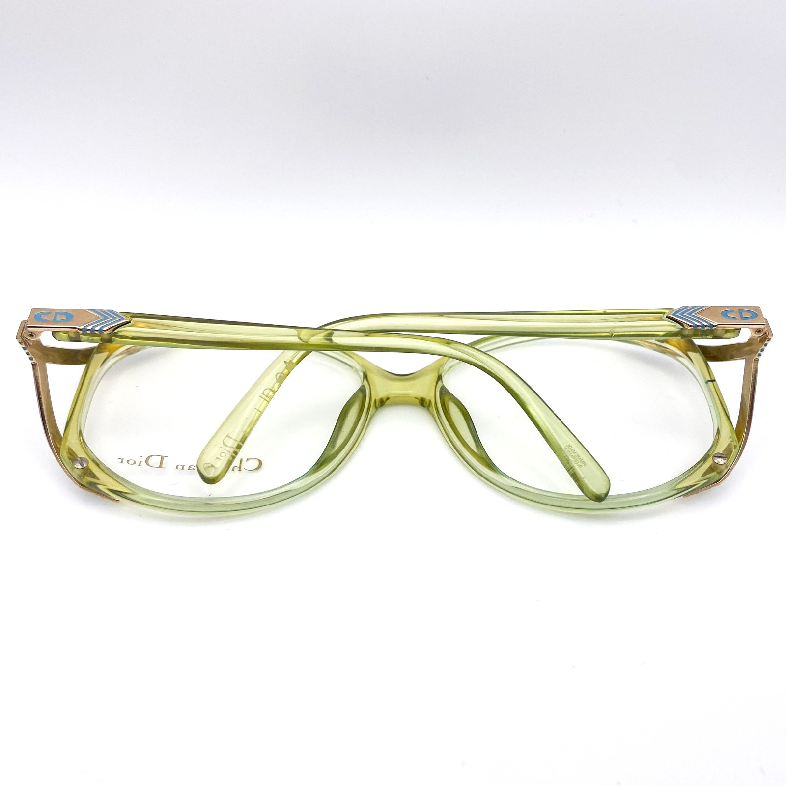 Women’s Christian Dior Vintage 1980s Green Oversized Optyl Eyeglasses NOS Frames