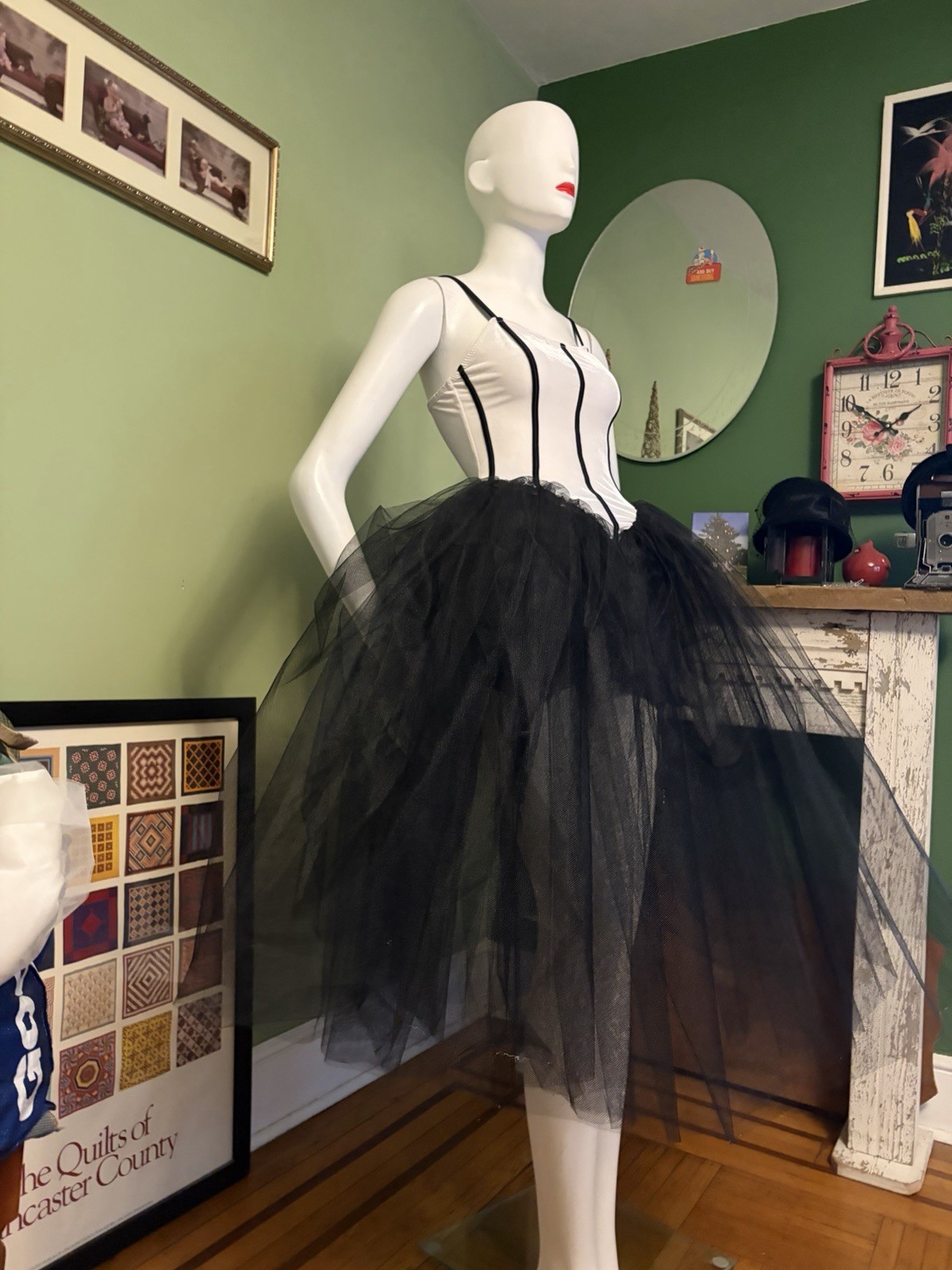 Vtg CURTAIN CALL COSTUMES Cupcake Tulle Skirt Fairy SITC Full Carrie Dress 18 XL