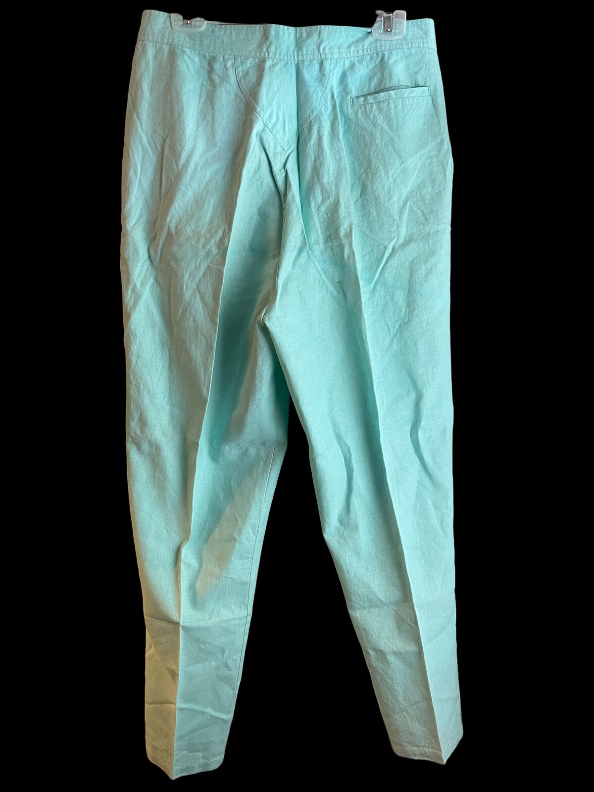 Vintage 80s Gitano Women’s Size 16 32×29 High Waist Mom Belted Pants Mint Green