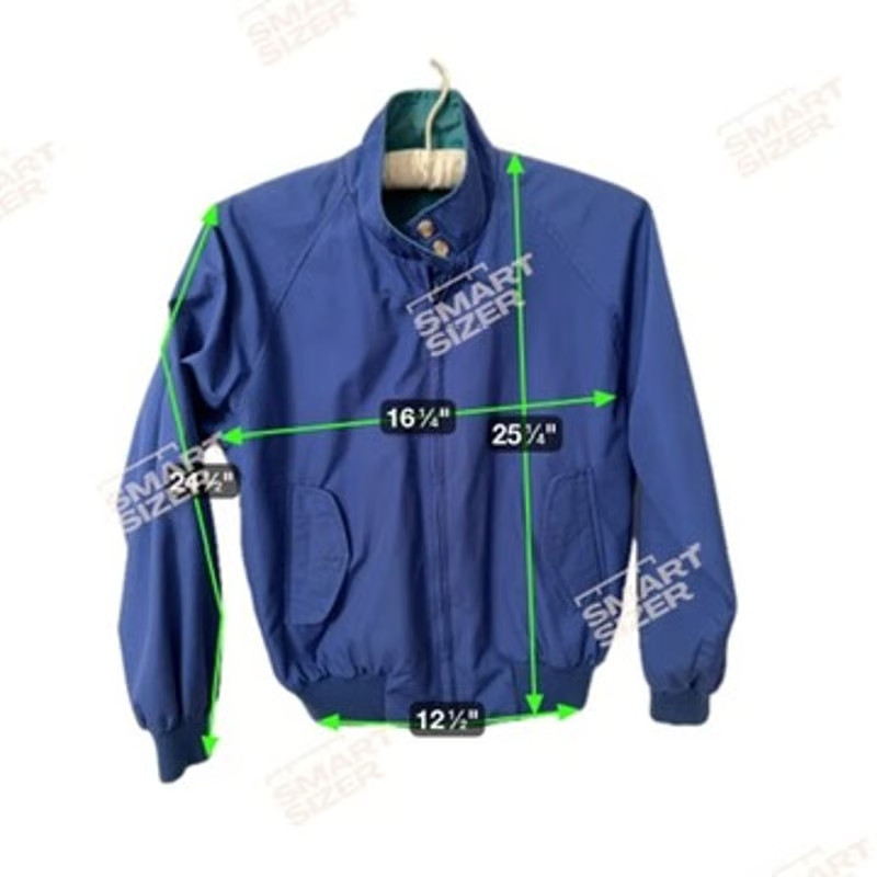 Lands’ End Reversible Bomber Jacket – Blue & Teal Nylon/Poly Blend – Size M