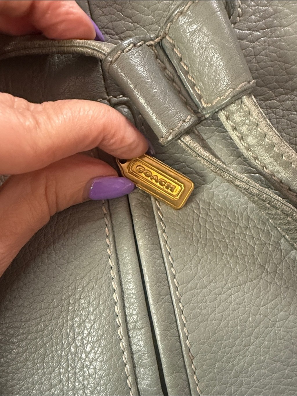Coach Sonoma Vintage Natural Grain Sling Bag Pebbled Leather Made in Italy