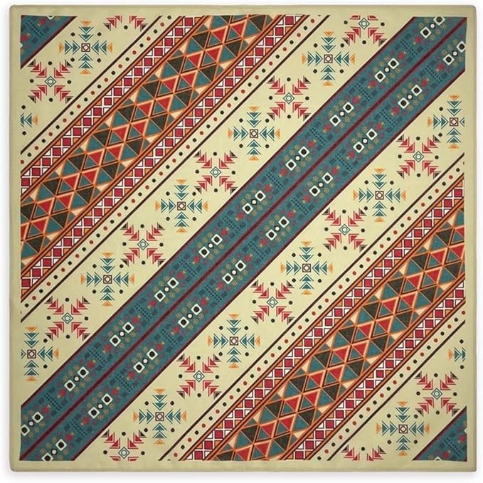 4-Pack 100% Cotton Bandana Set, Vintage Graphic Print, 22×22 inches