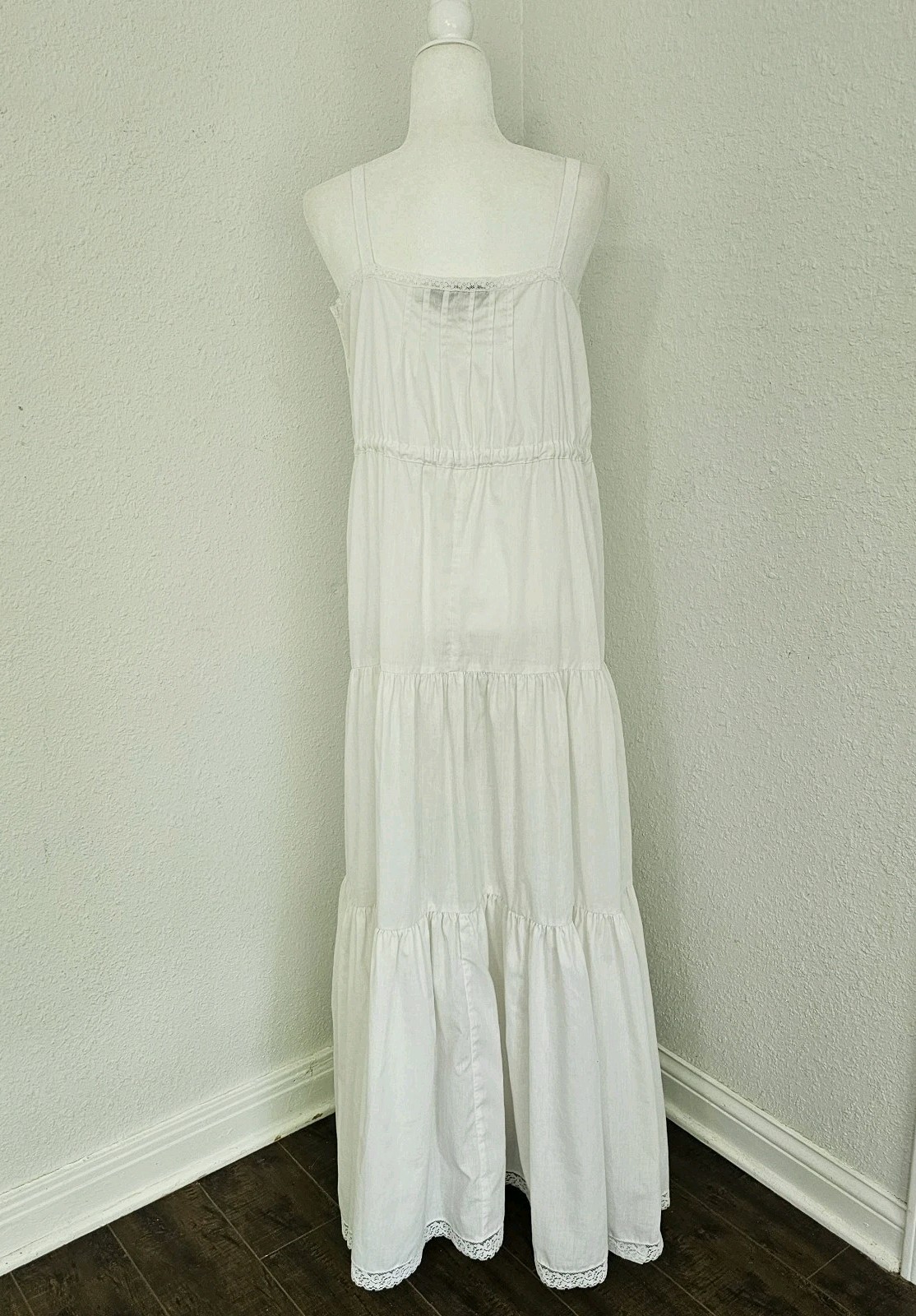 Vintage 70’s Young Edwardian Arpeja Embroidered Maxi Sun Dress sz 9/S Wedding