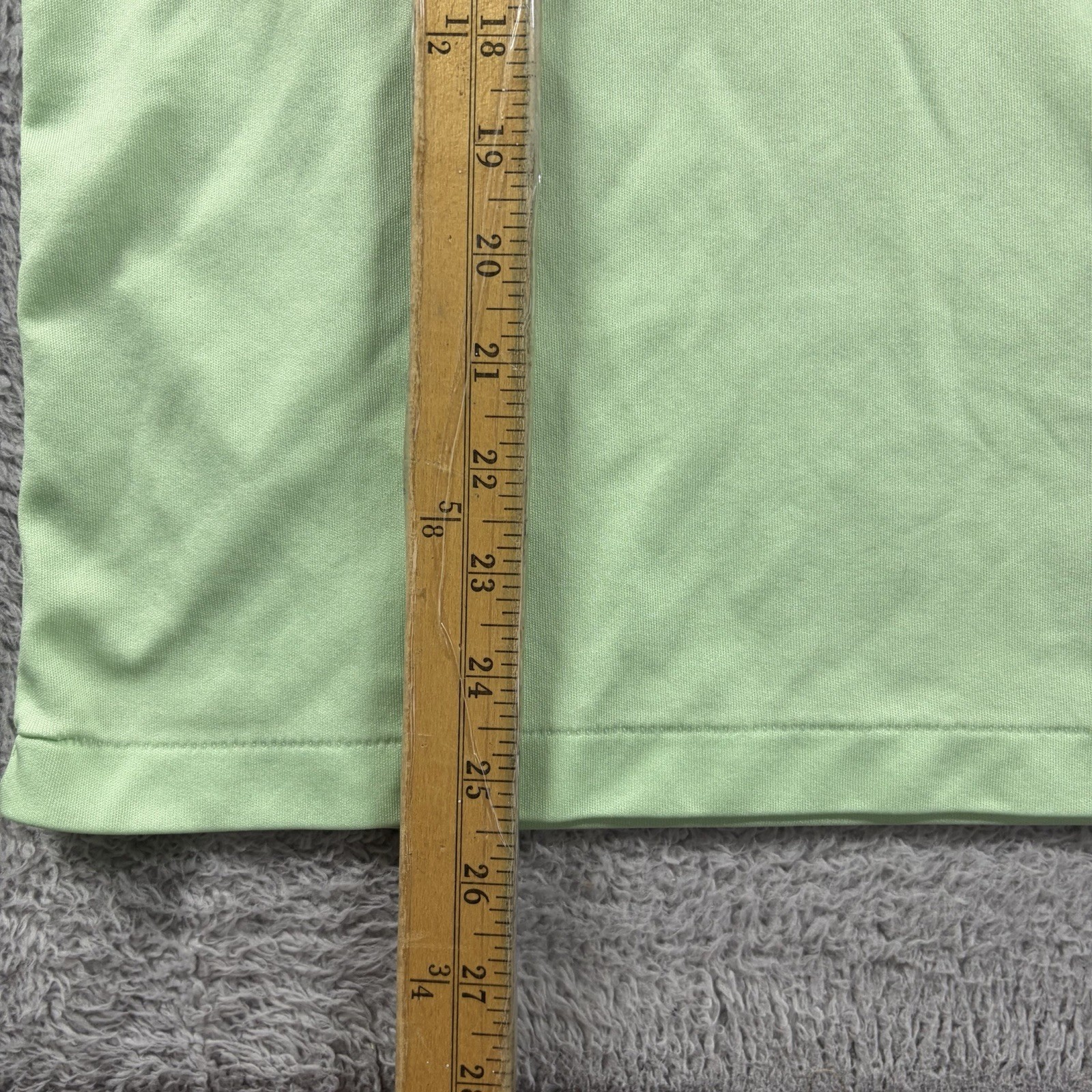 VINTAGE 70s Polo Shirt Kmart Premium Collection Poly Green Permanent Press Small