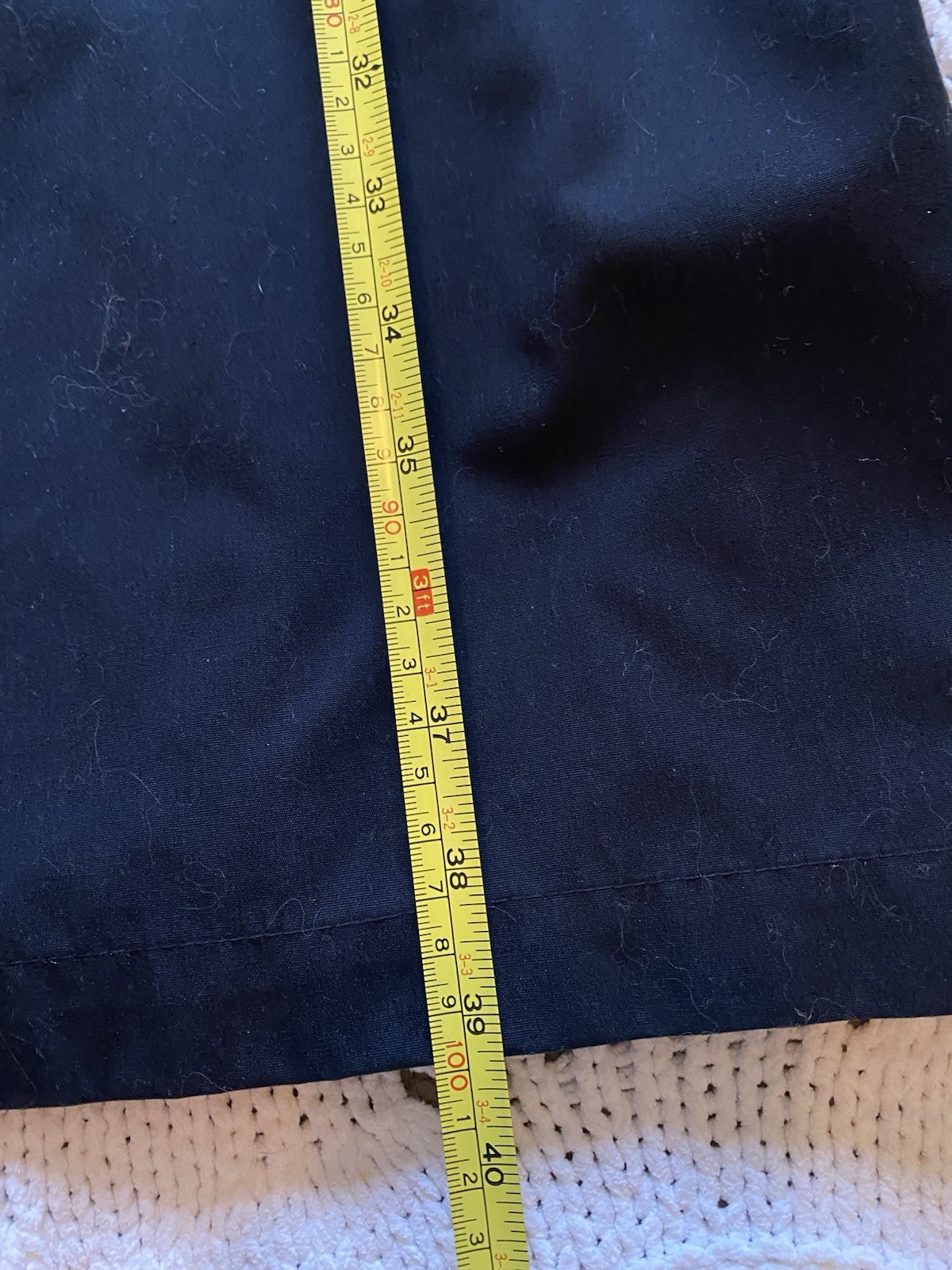 VTG 70s Black Made In Hong Kong Trenchcoat Goth Perma Press Red Pile Liner 40 M