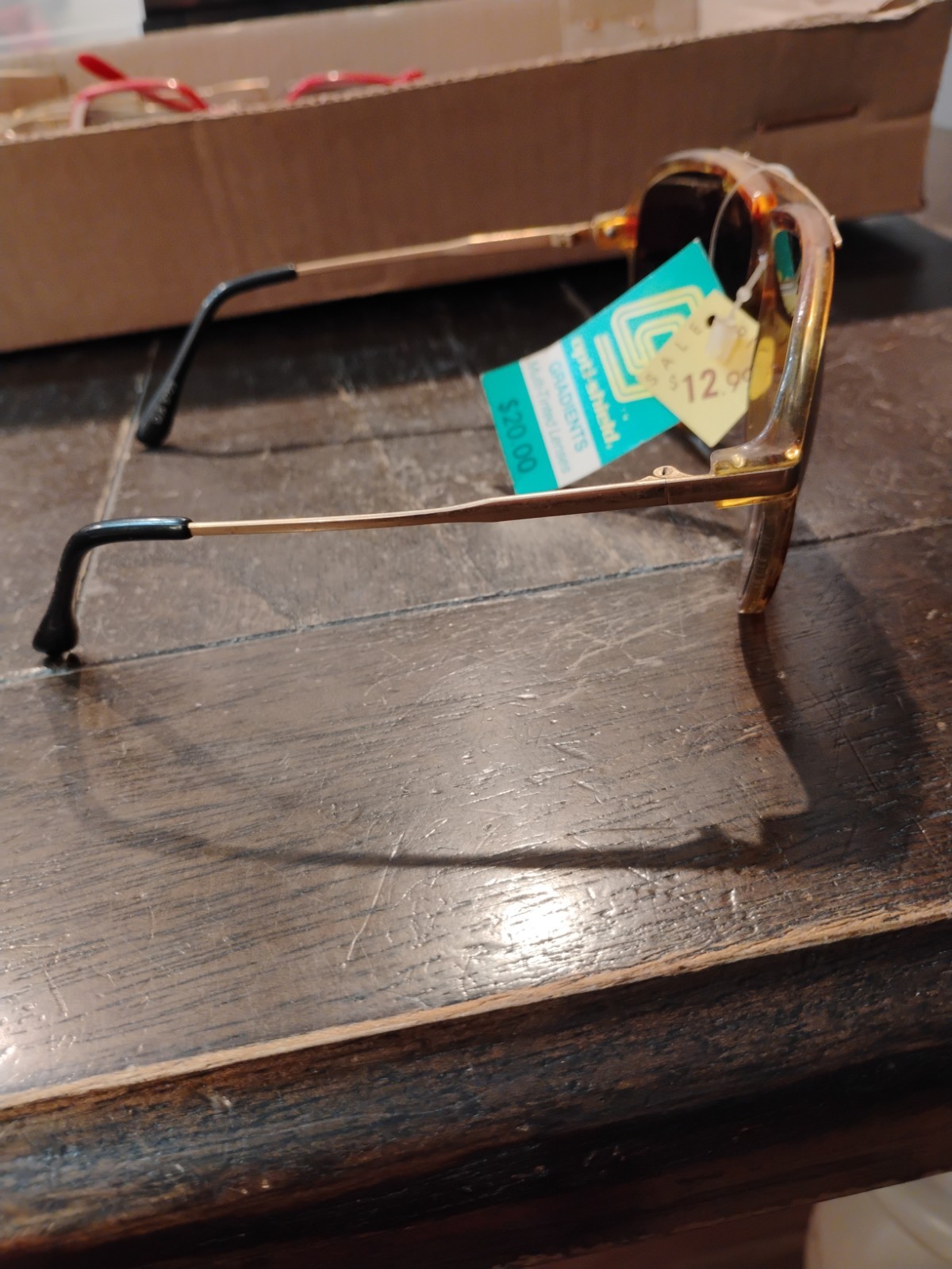 VINTAGE 70’S CASINO AVIATOR TORTOISE SHELL SUNGLASSES NWT