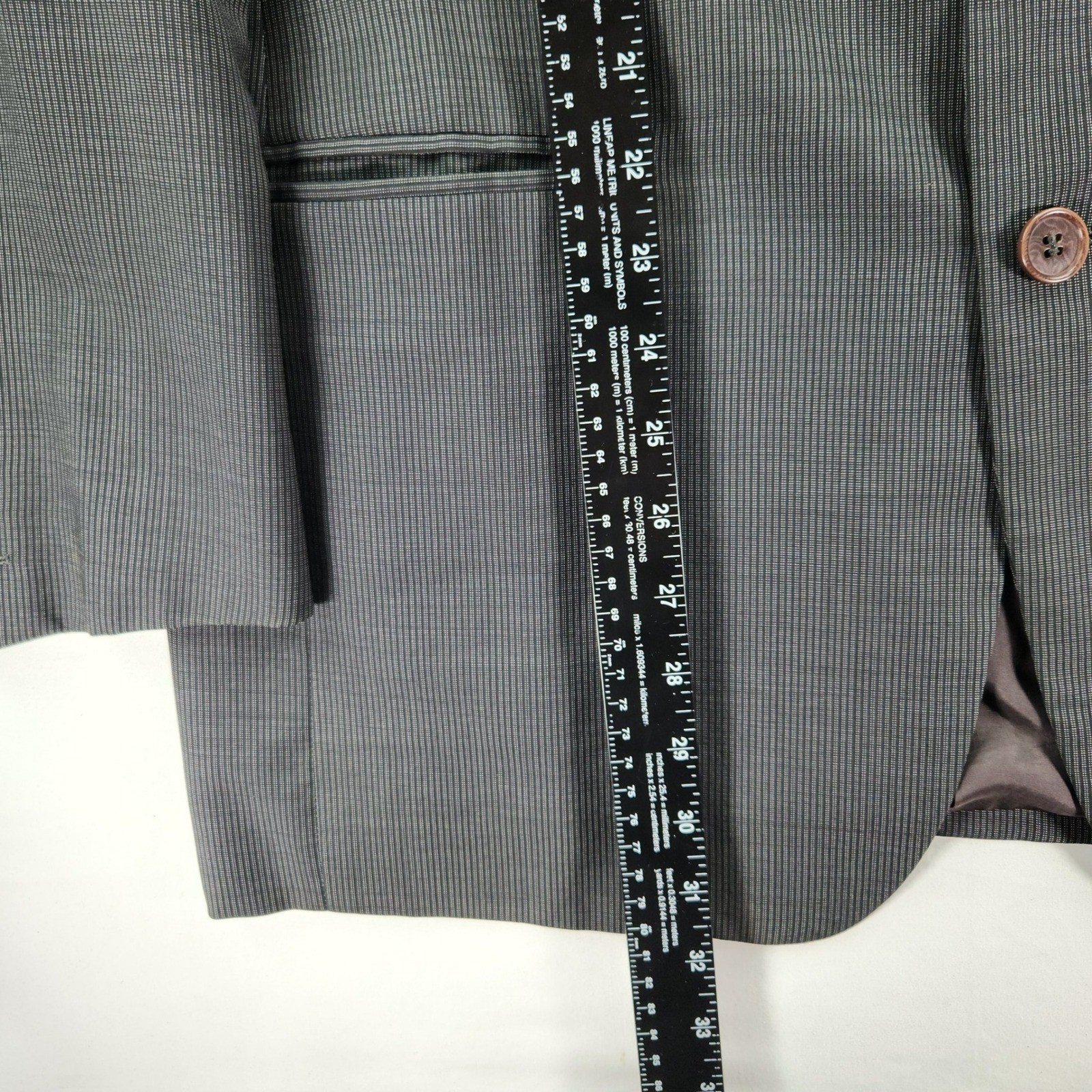Men’s Cerruti 1881 Wool Silk Blazer 40S Gray 3 Button Sport Coat Italy Vintage