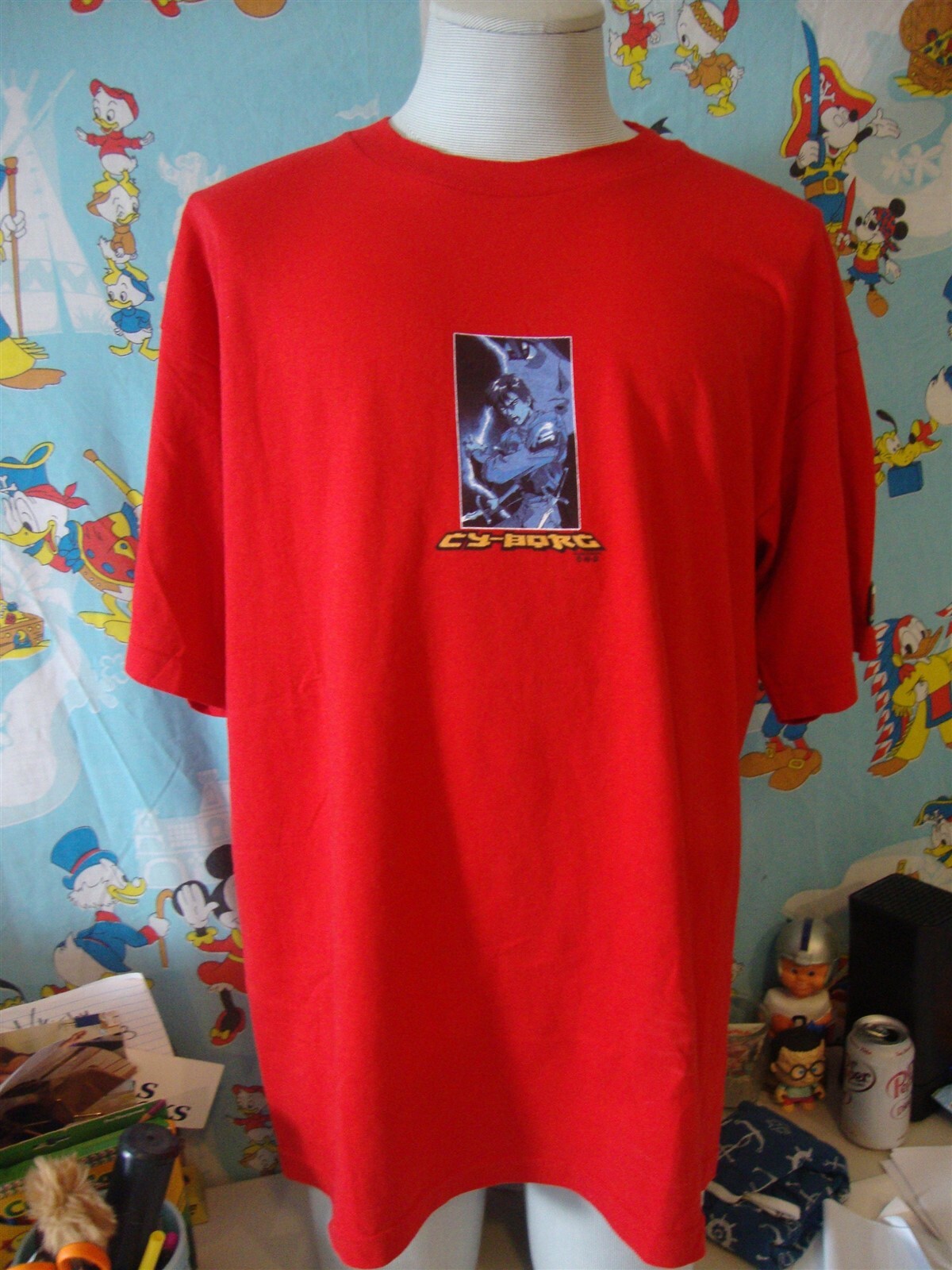 Vintage Cy-Borg Anime Japanese 2000 T Shirt Size XL
