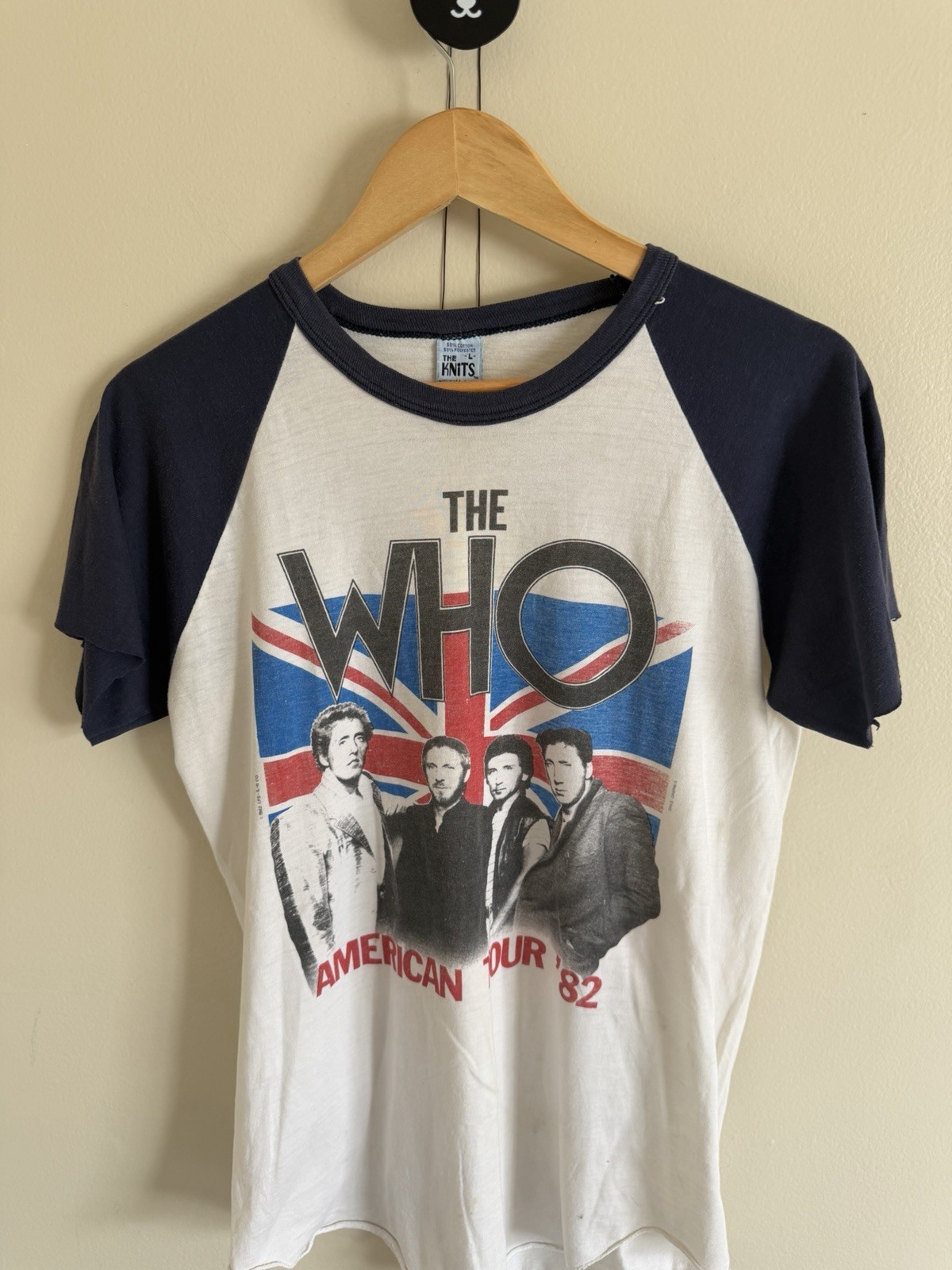 1982 Vintage 80s THE WHO AMERICAN TOUR ’82 Concert T-Shirt Cut Sleeve Men SZ L