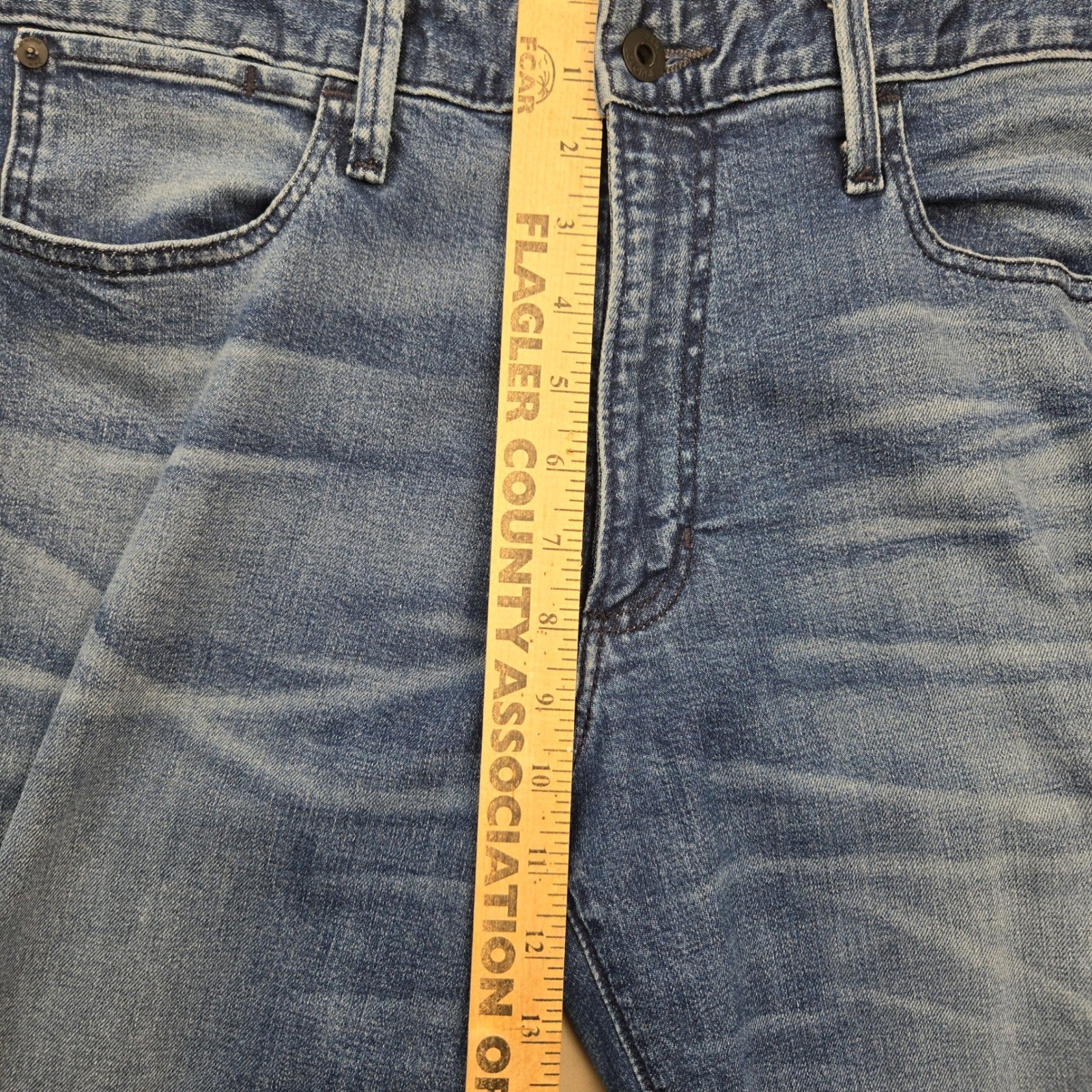 Bonobos Mens Blue Medium Wash Stretch Straight Leg Jeans 35×32 BNX-201 BLW36