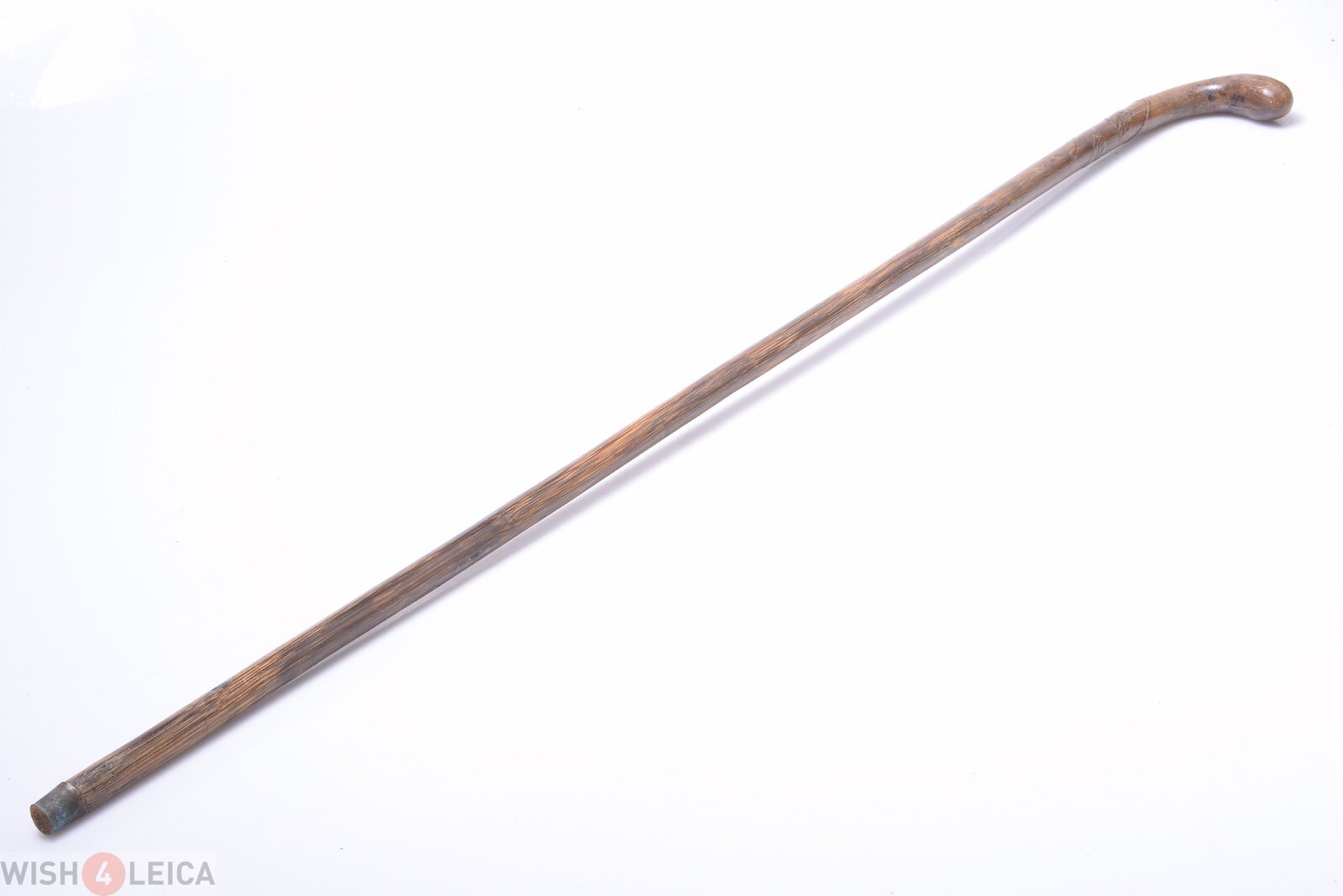 ✅ ANTIQUE CANE WALKING STICK DROP SHAPED HANDLE NICE FLORAL LEAF DESIGN