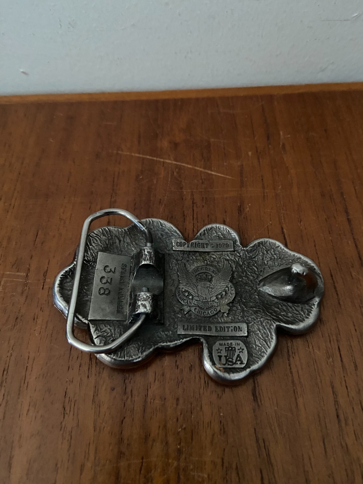 The Great American Buckle Co. Vintage US Coin Cluster Belt Buckle 1979 Collage