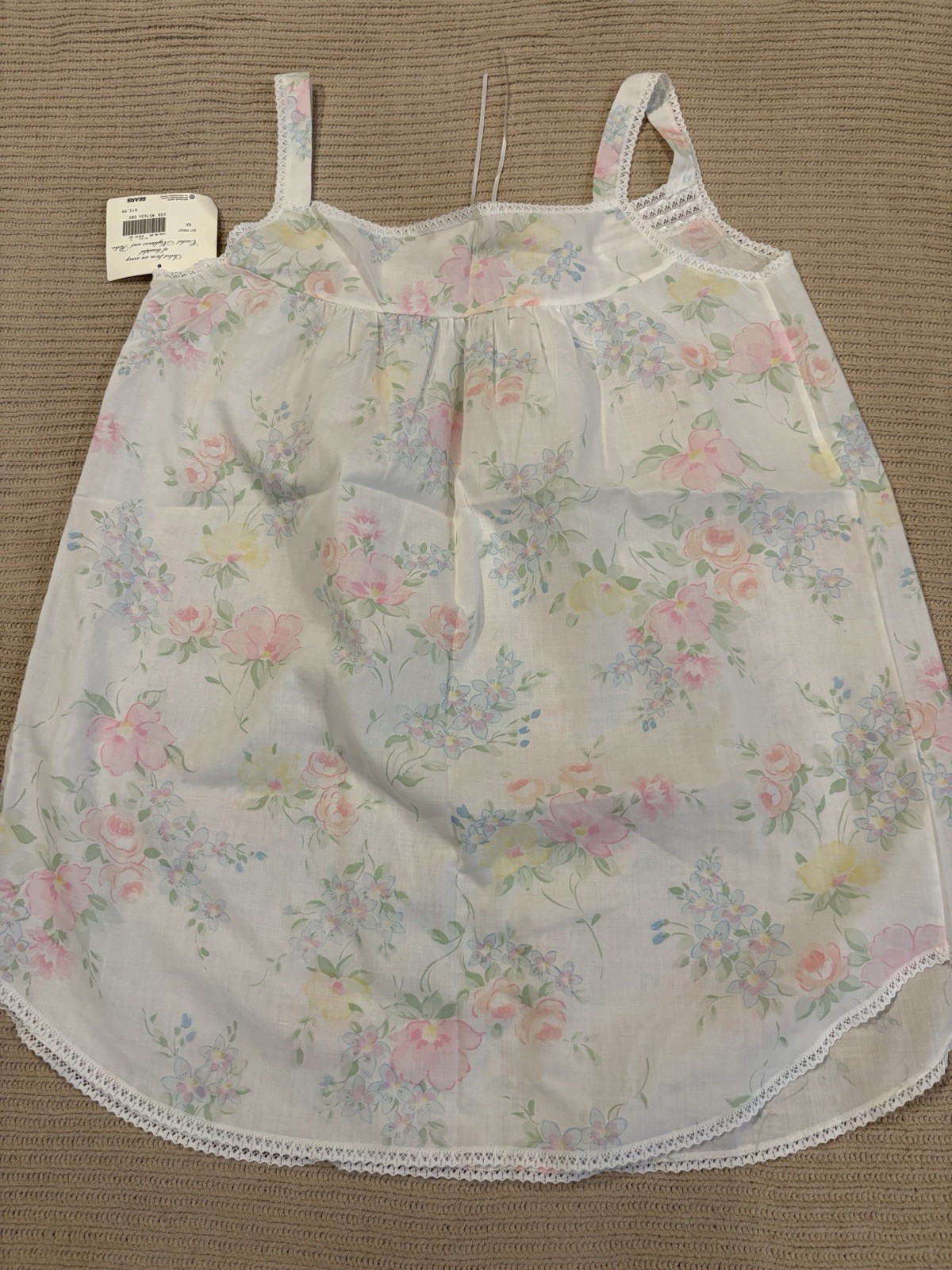 Vintage Sears Cotton And Polyester Blend Lightweight Night Gown Sz M NWT