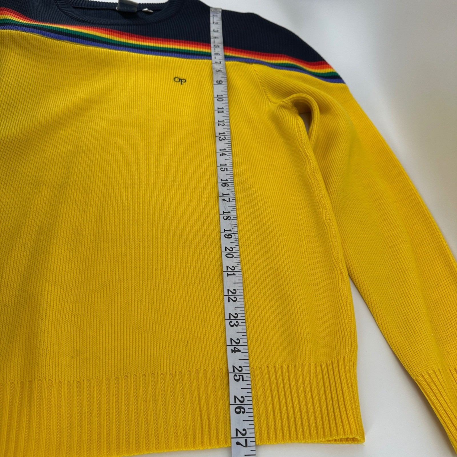 VTG 80s Ocean Pacific Op Rainbow Stripe Sweater Large Stranger Things Surf Retro