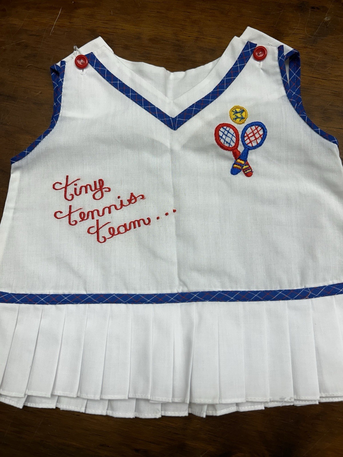 Vintage Cradle Togs Girls Sleeveless Tennis dress Tiny Tennis Team