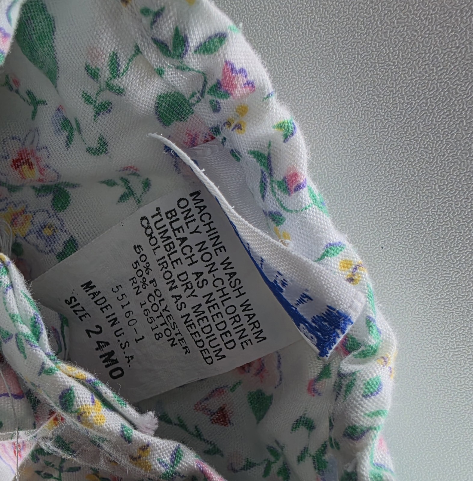 Vintage cottagecore girls flower romper Size 24 Month