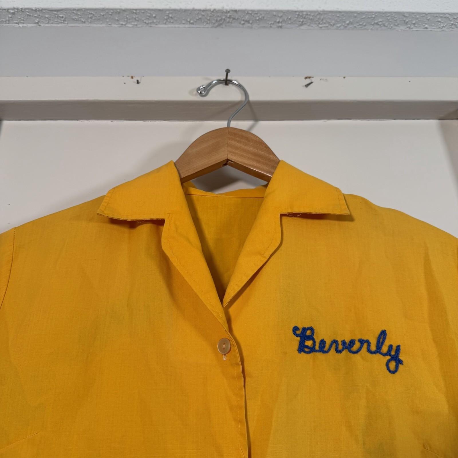 Vtg Brooklyn Sunoco Womens Bowling Shirt Sz Medium 60s 70s Chain Stitch 200 Club