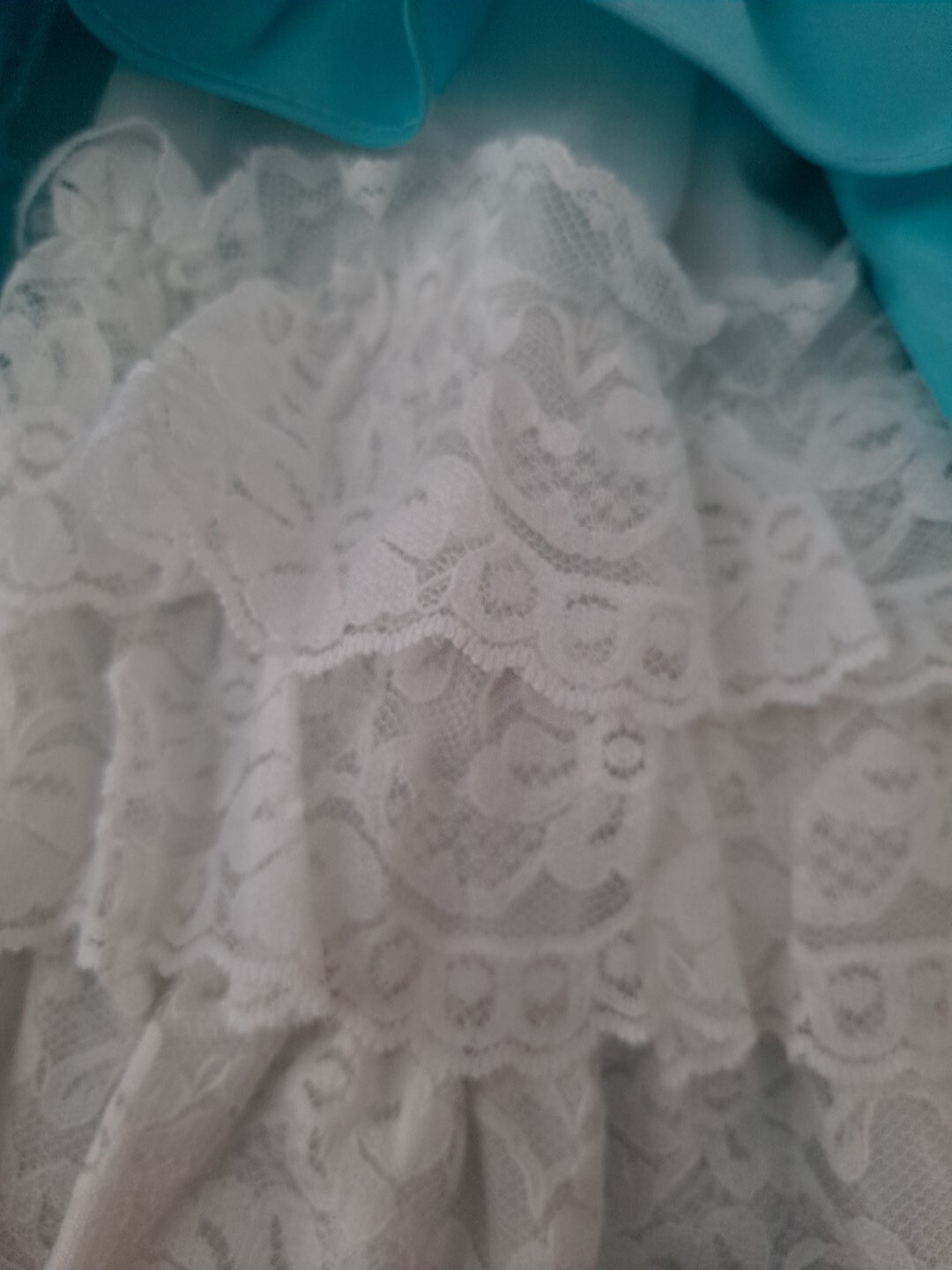 Vintage Elise Circle Pageant Dress Ruffles and Lace Polyester Cotton Size 5