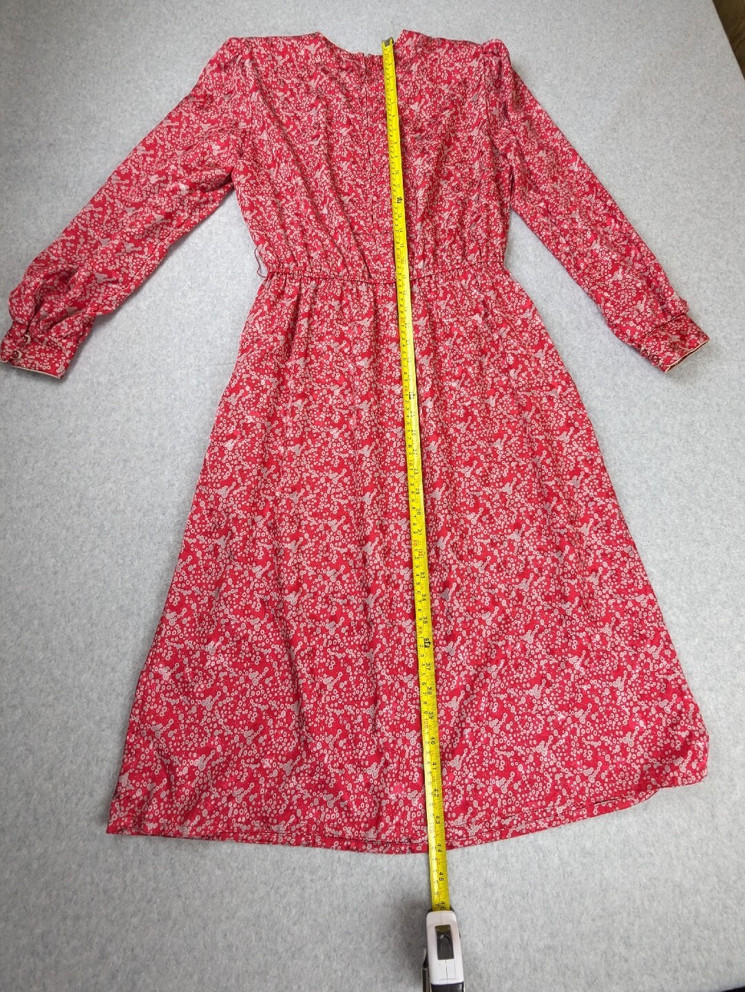 Hal Ferman Vintage Women Red Dress SZ 14 (6-8) Union USA Made Geometric Circles