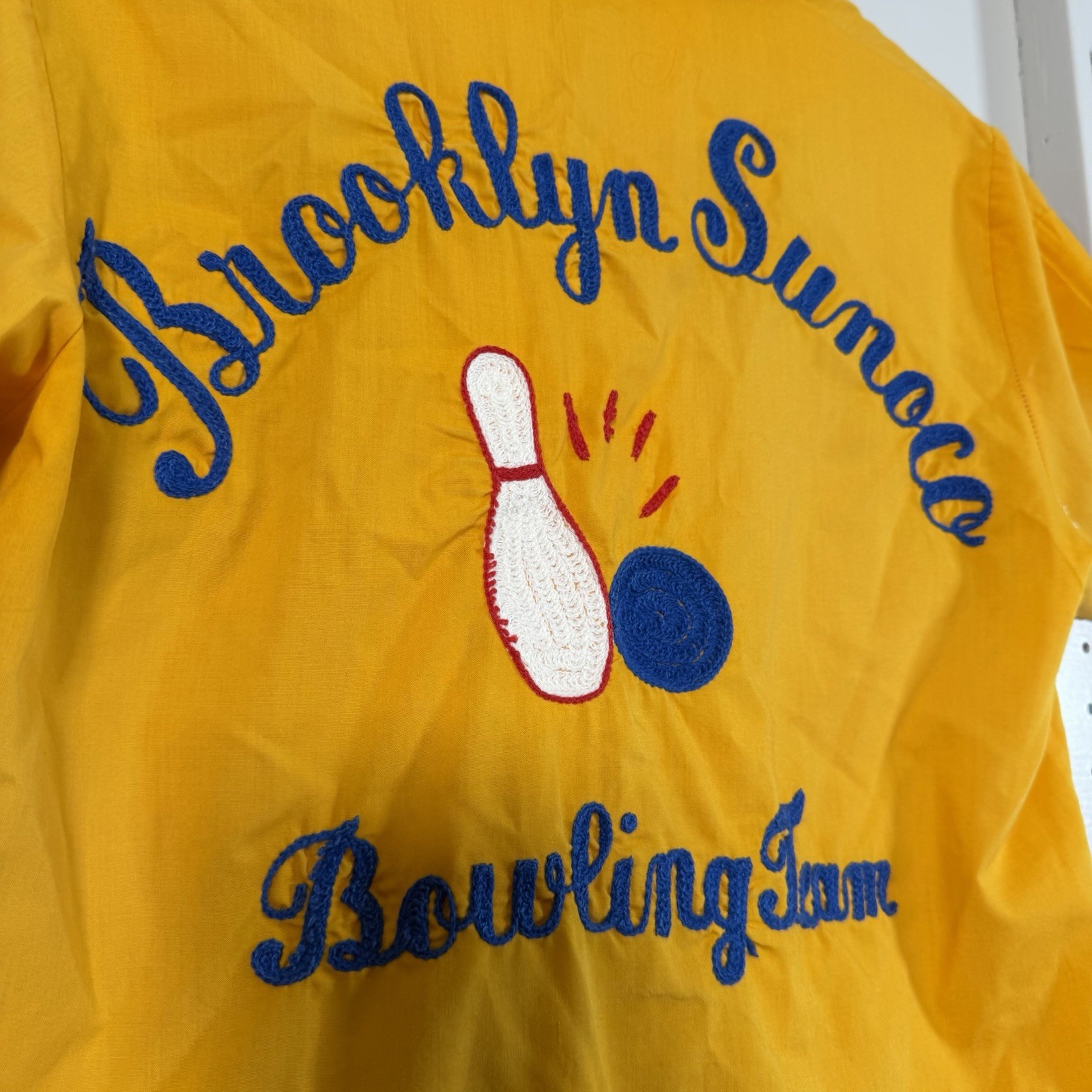 Vtg Brooklyn Sunoco Womens Bowling Shirt Sz Medium 60s 70s Chain Stitch 200 Club