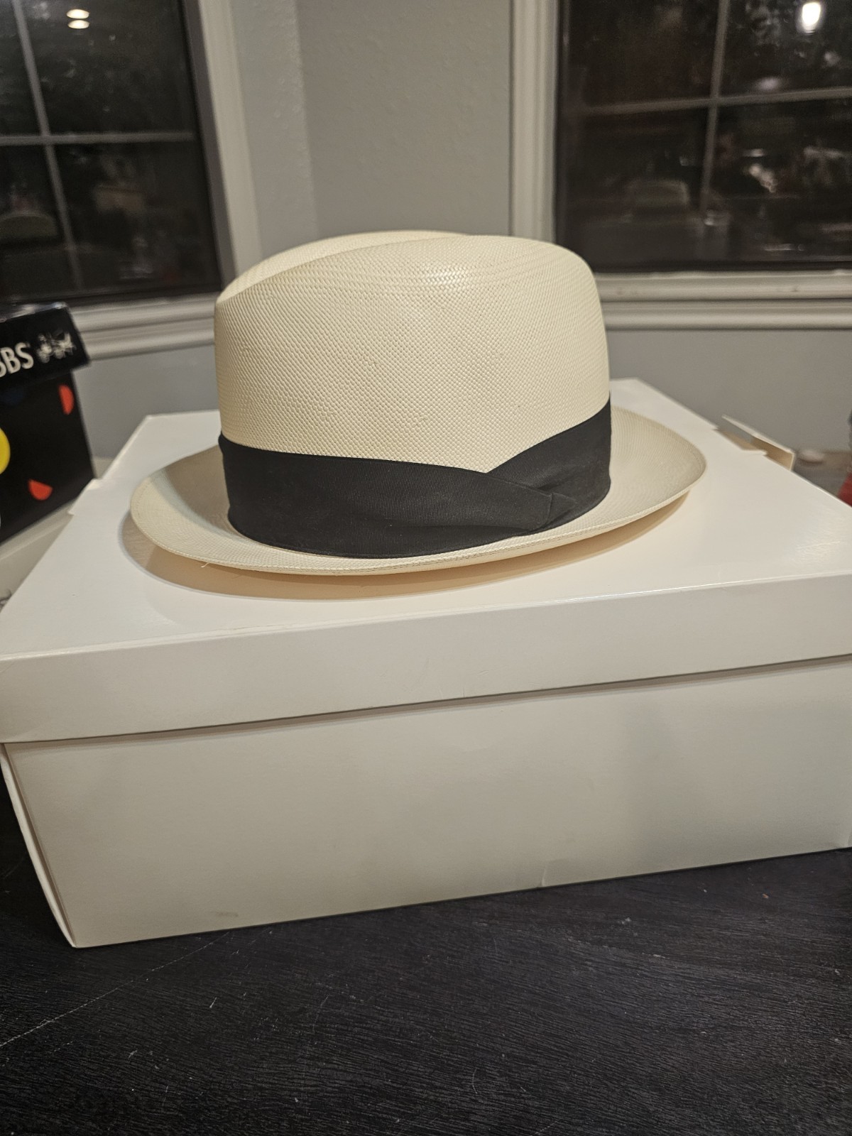 Vintage Dobbs Fifth Avenue New York Hat. Genuine Shantung Panama
