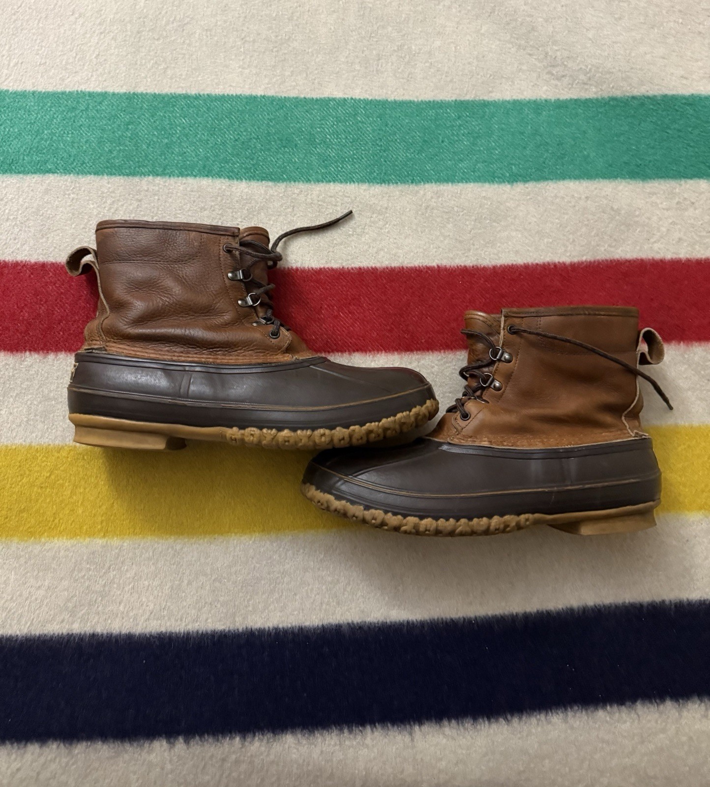 Vintage 70s 80s LL Bean Sherpa Duck Boots 8” Inch Brown Size 13 Made In USA 🇺🇸