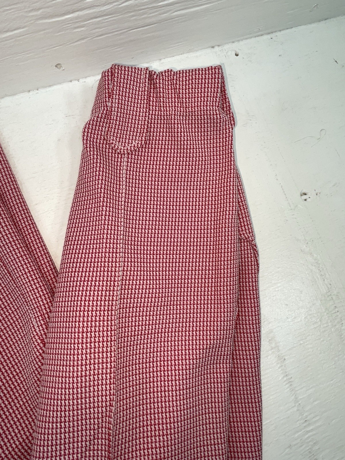 New Vintage Red Checkered Dickson Jenkins Polyester Pants #534 VV-71