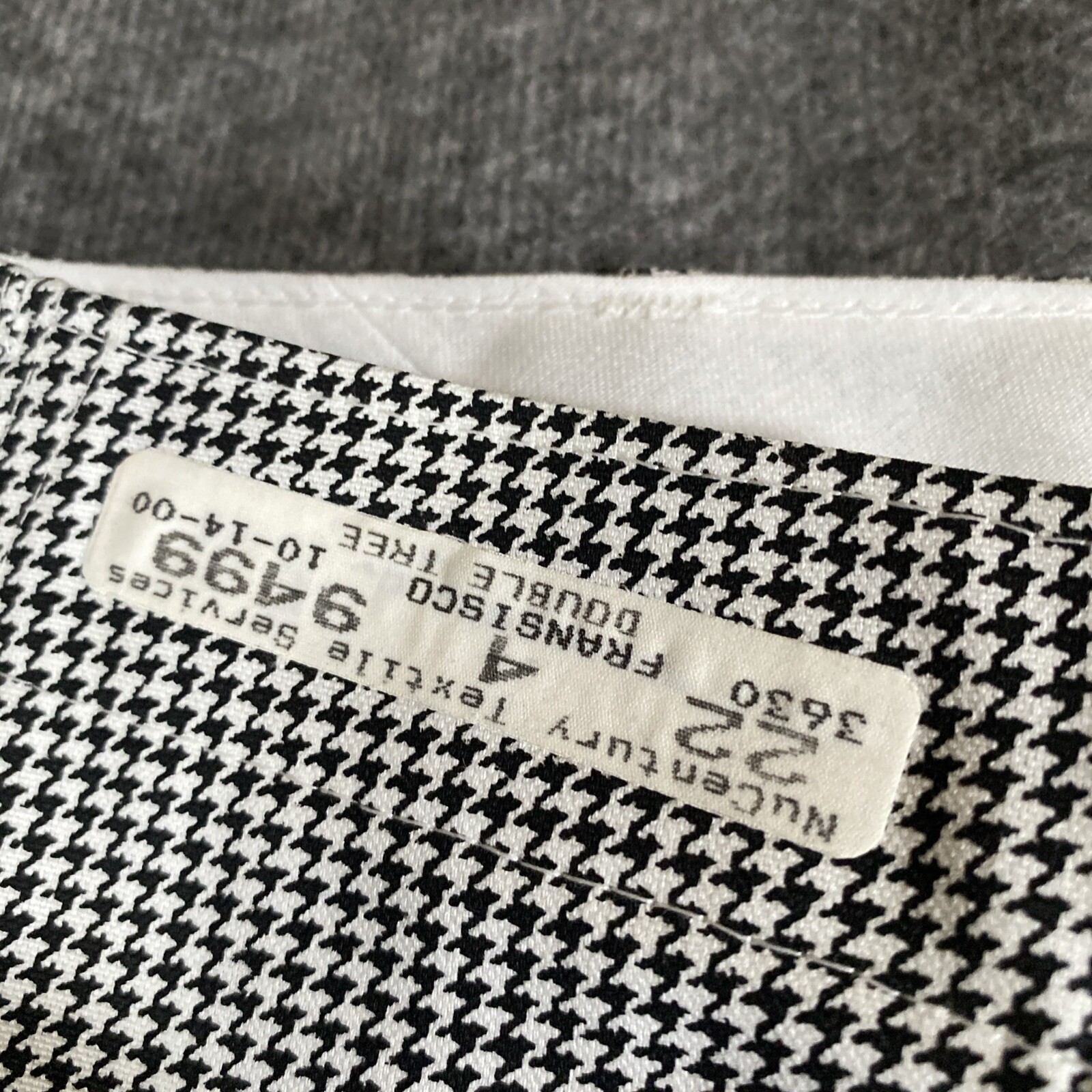 VTG Houndstooth Permanent Press Regent Brand Mens 36×30(34″x30) Retro Rockabilly