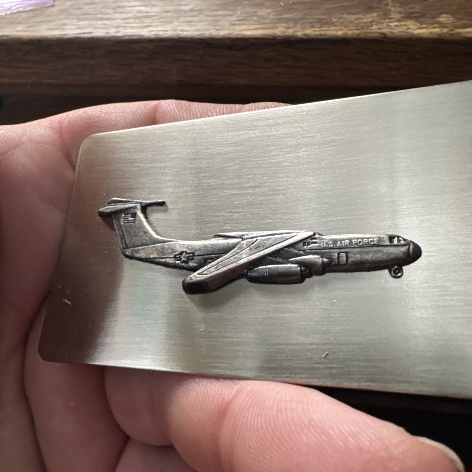 Vintage Jet Airplane Metal Belt Buckle Raised 3d Model Fast Free Shipping #12