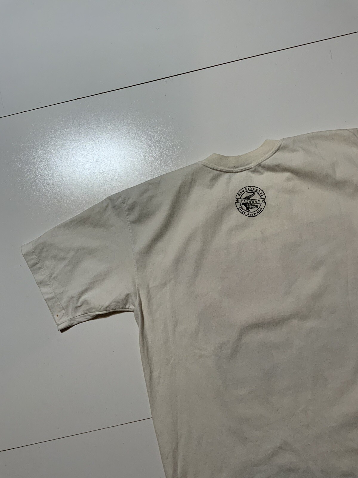 VTG Lilac Souvenirs Palawano Underground River Philippines Single Stitch T-Shirt