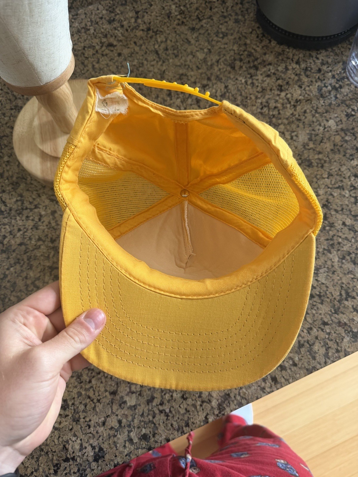 Vintage 70s 80s Best Western Crown Hotel Promo Mesh Trucker Hat Snapback Yellow