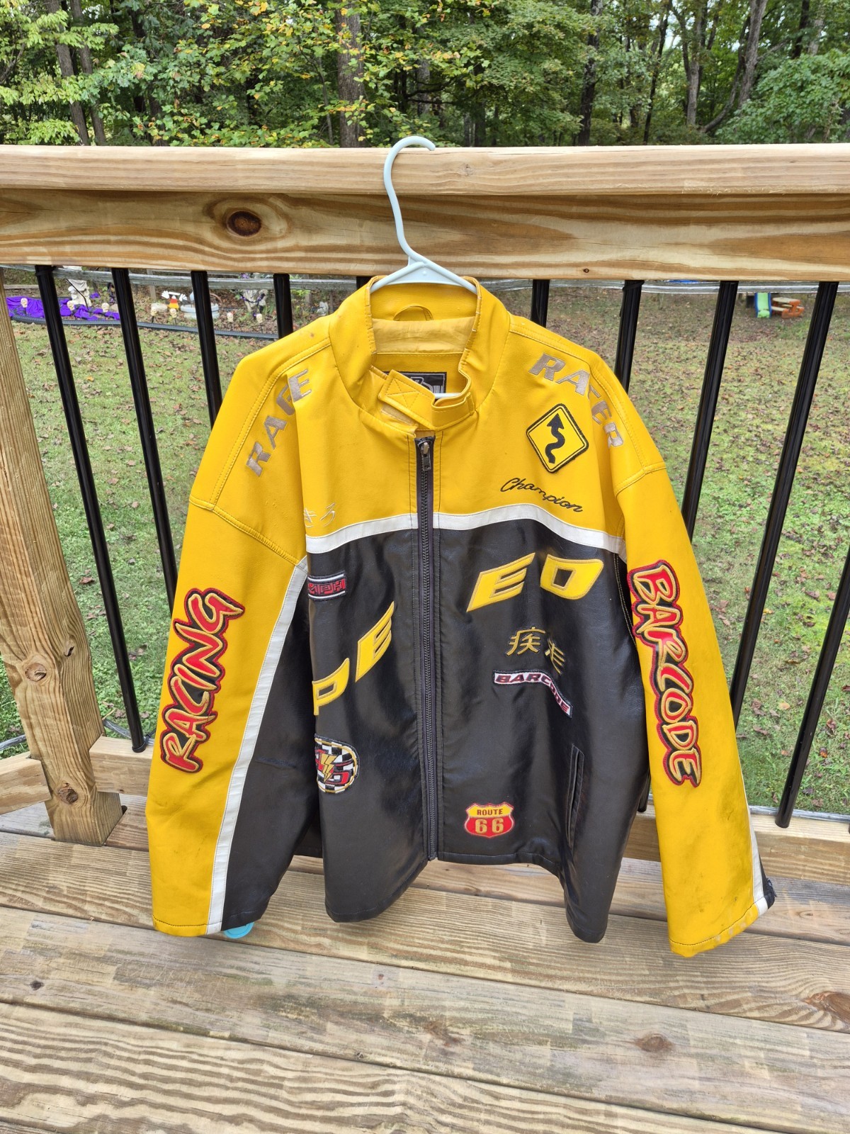 3XL Champion Japanese Barcode Racing Jacket 2000 Cup Men’s 3 X-Large Vtg Bomber